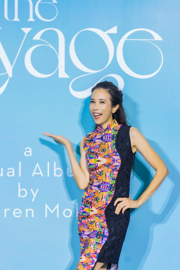 莫文蔚（Karen Mok ）穿著 Yi-ming 摩登旗袍, 出席 2021影像專輯《The Voyage》大碟《The Voyage - Visual Album Documentary 影像專輯製作紀錄片》首映會.