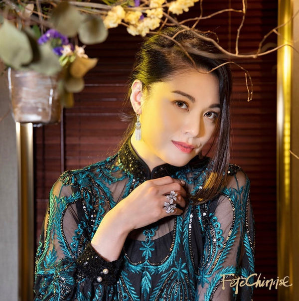 廖碧兒 Bernice Liu looks absolutely gorgeous in Yi-ming dress