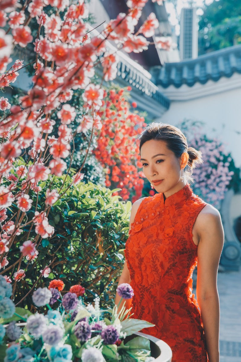 朱慧敏 Queenie 選擇Yi-ming旗袍過牛年 !