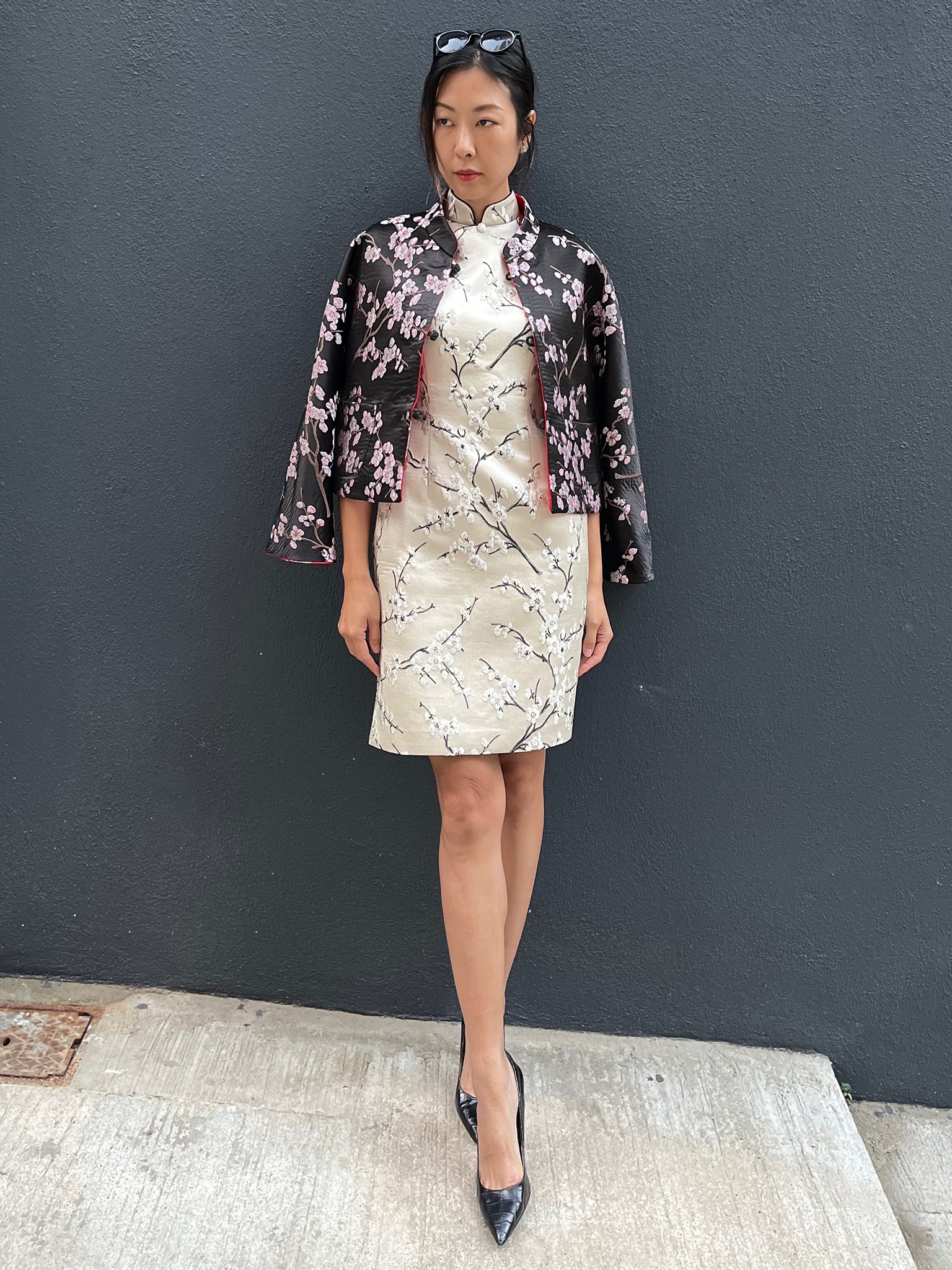 PANSY Plum Brocade Reversible Oriental Jkt