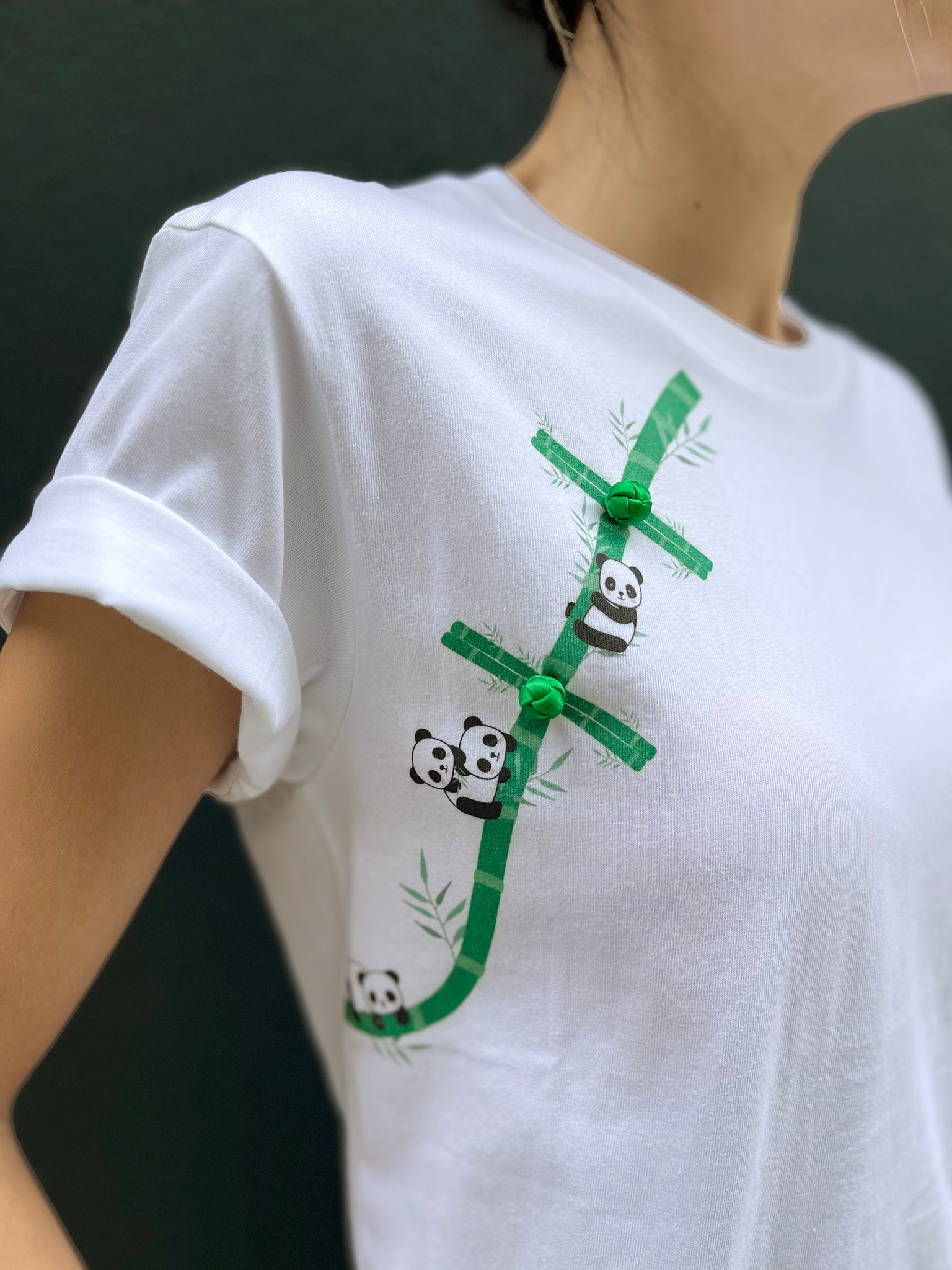 PETRA Panda Print Tee (Green) - New Fit