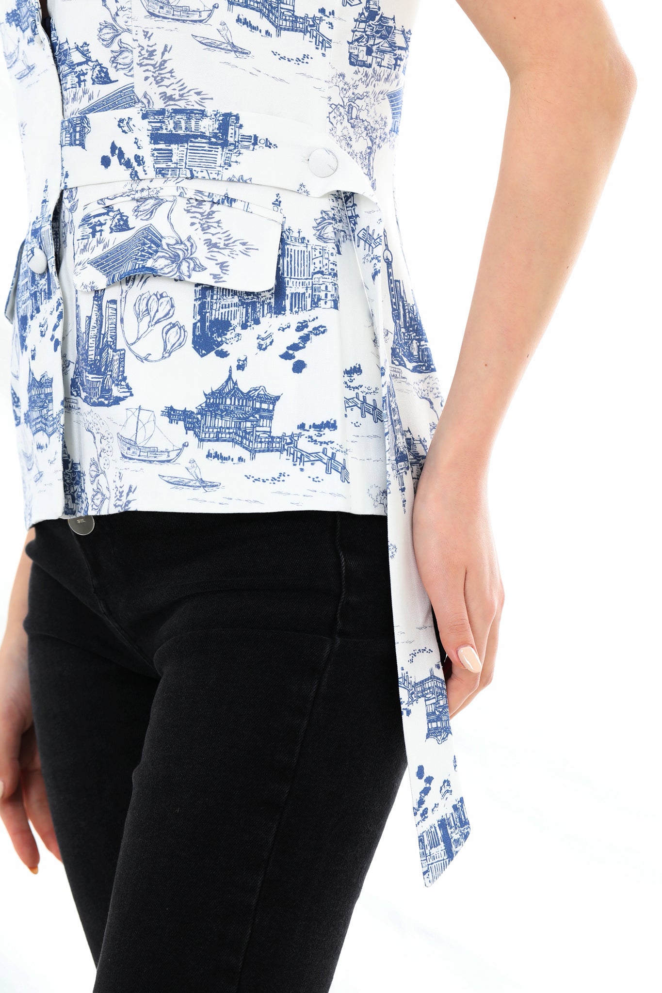 PHYLLIS Shanghai Print Waistcoat
