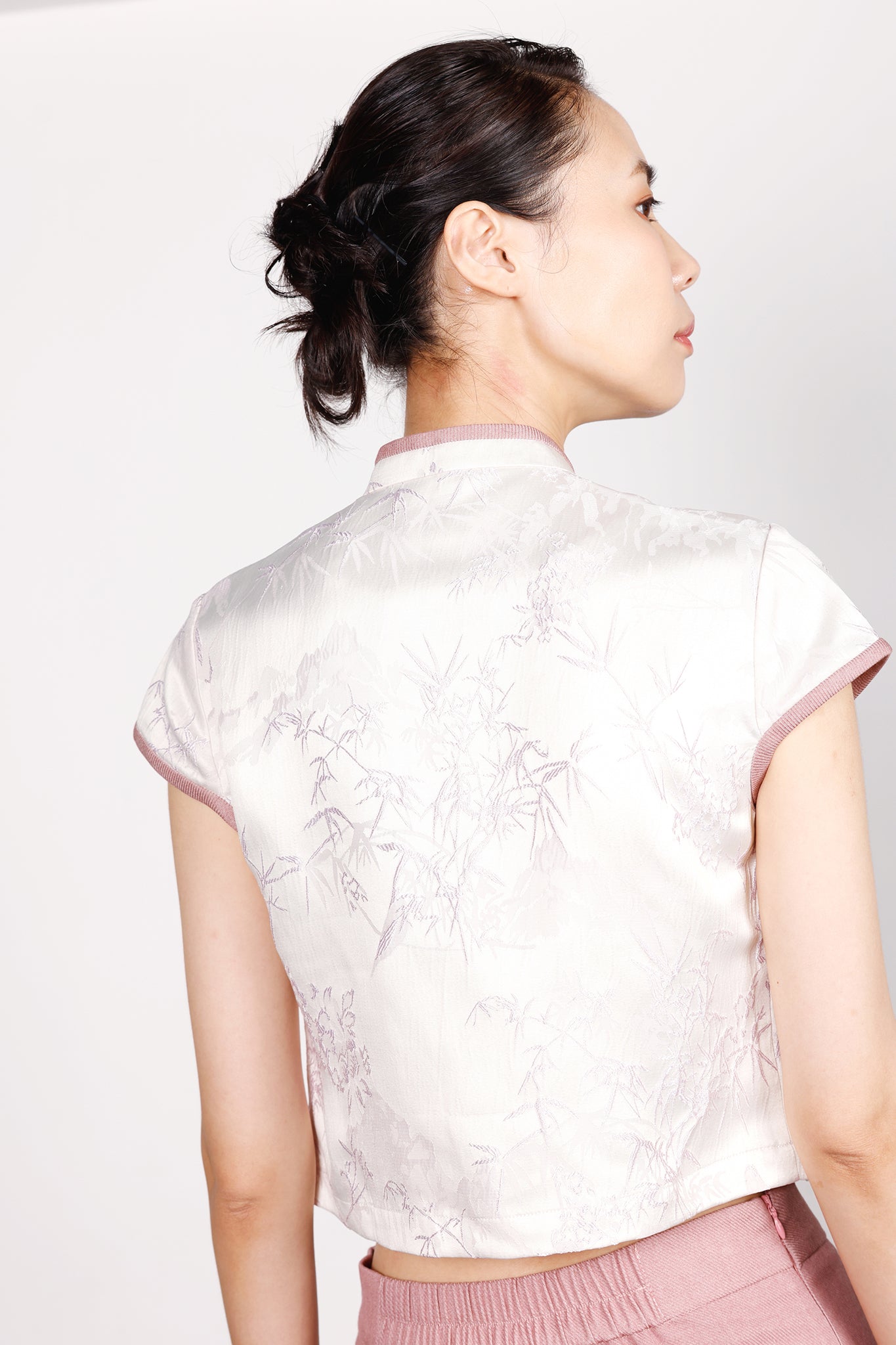 PINKIE Cropped Blouse (Lt. Pink)