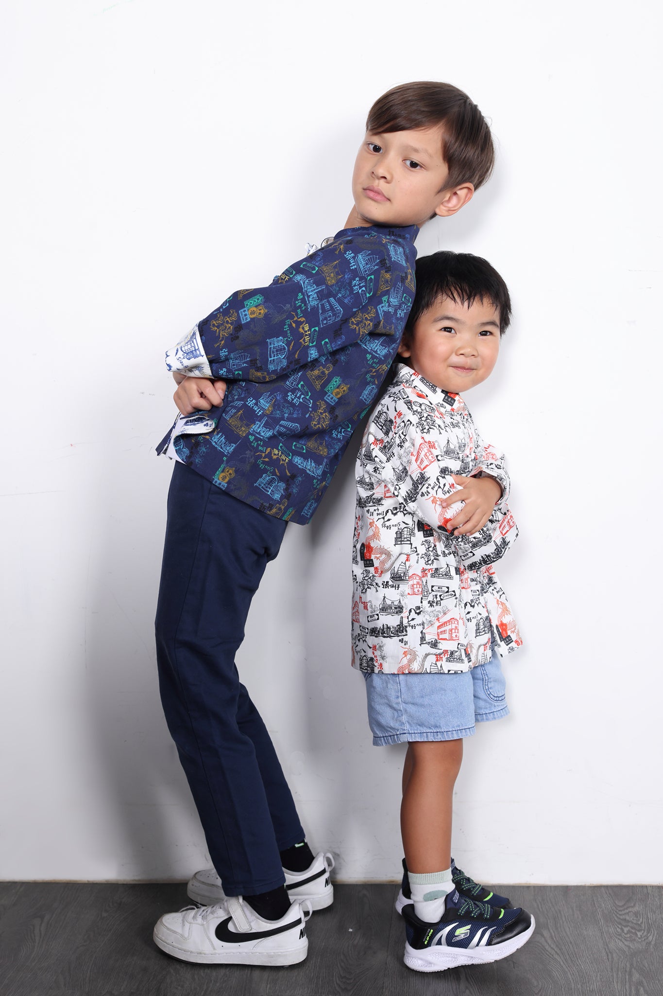RIGEL Kids' HK Print Reversible Jacket (Navy)