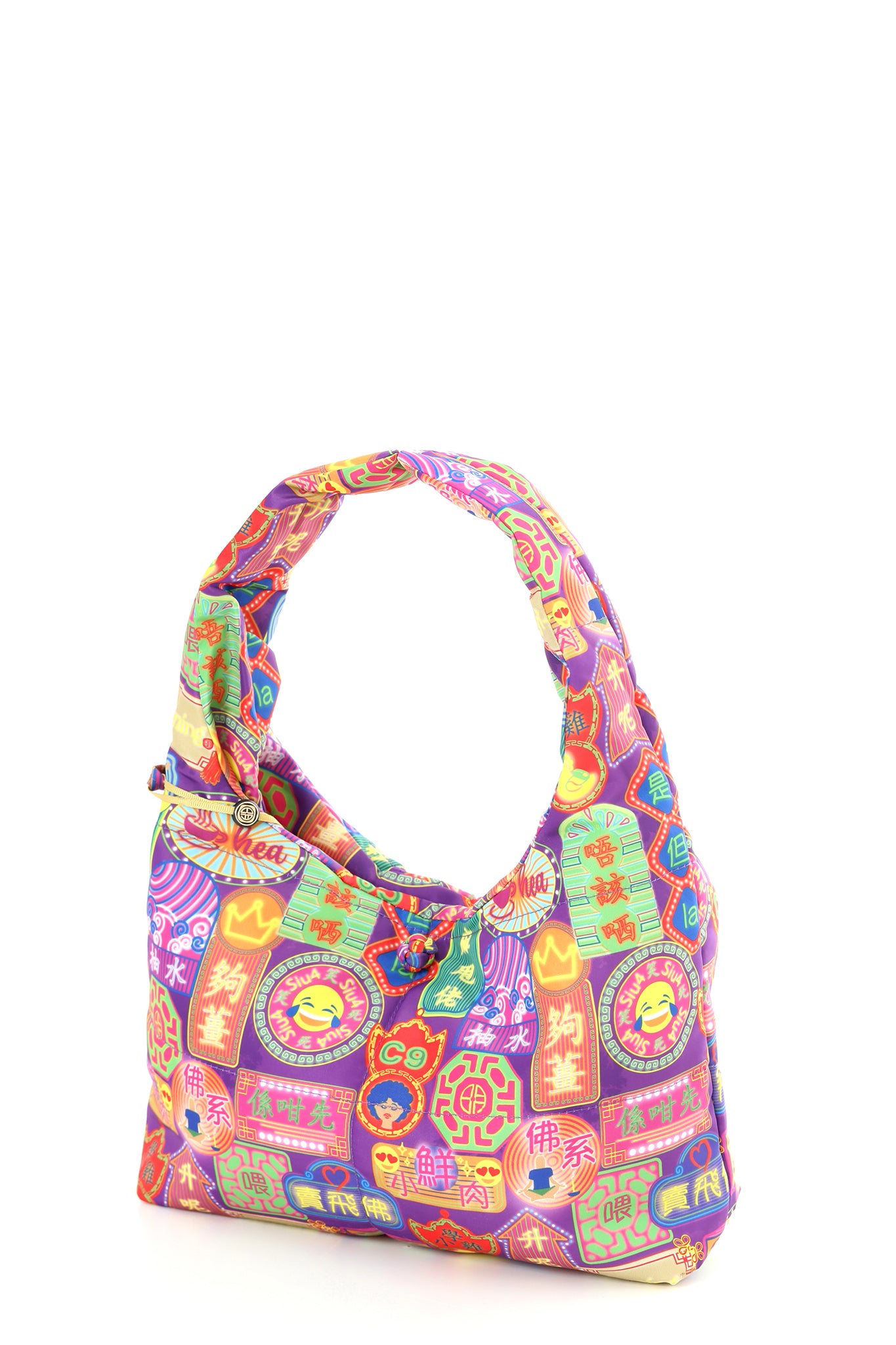 PORTER Canton-slang Print Puffy Handbag (Purple)