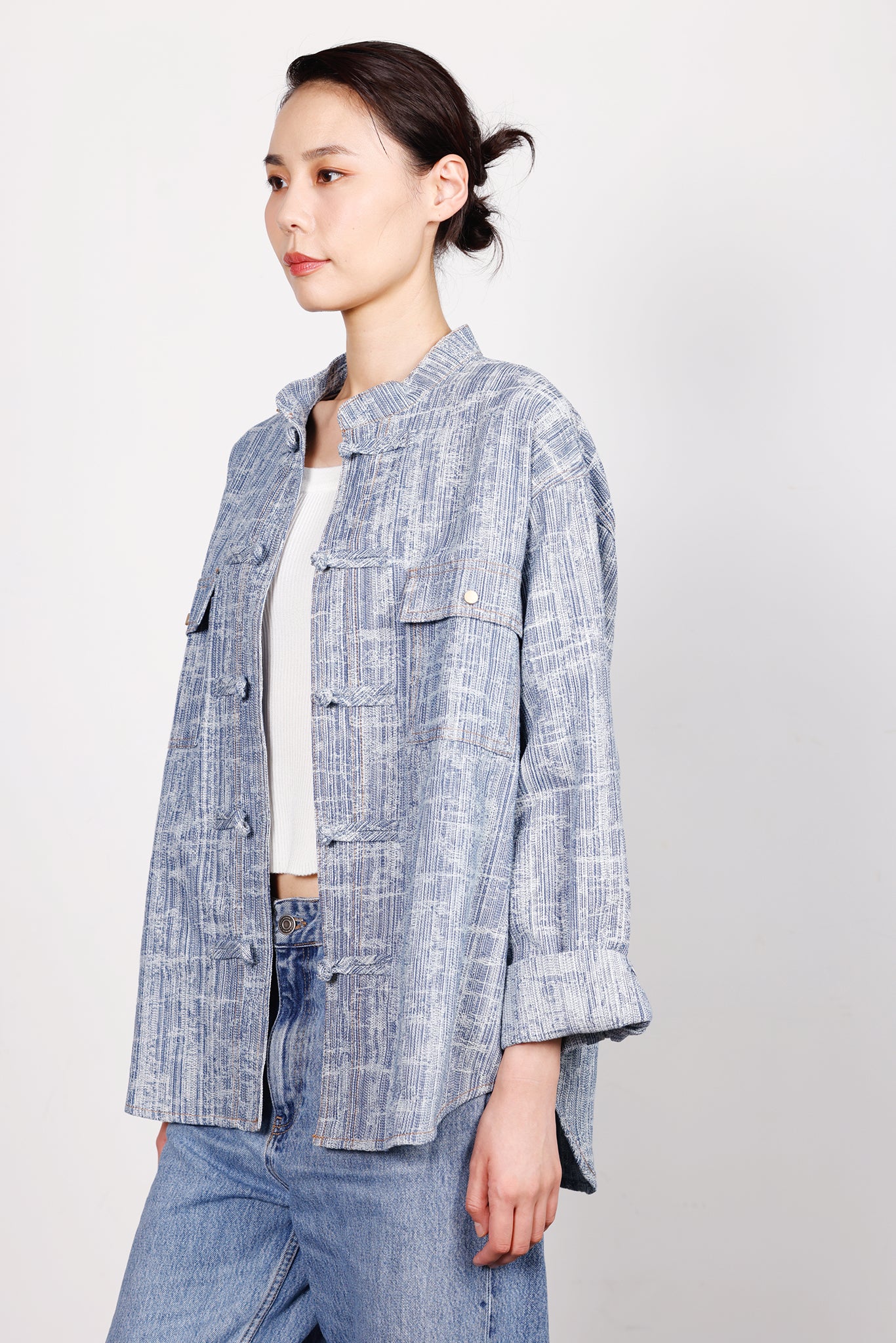 PAXTON Unisex Jacquard Denim Shirt