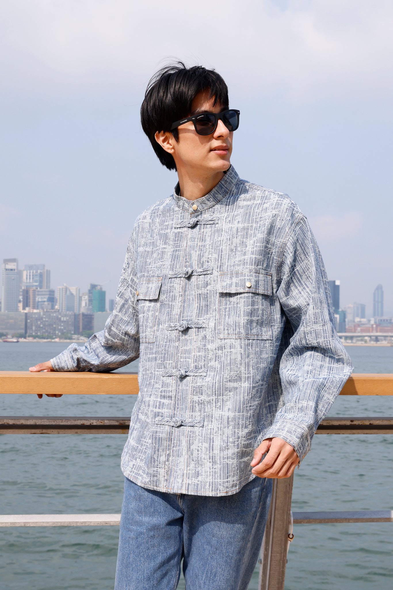 PAXTON Unisex Jacquard Denim Shirt