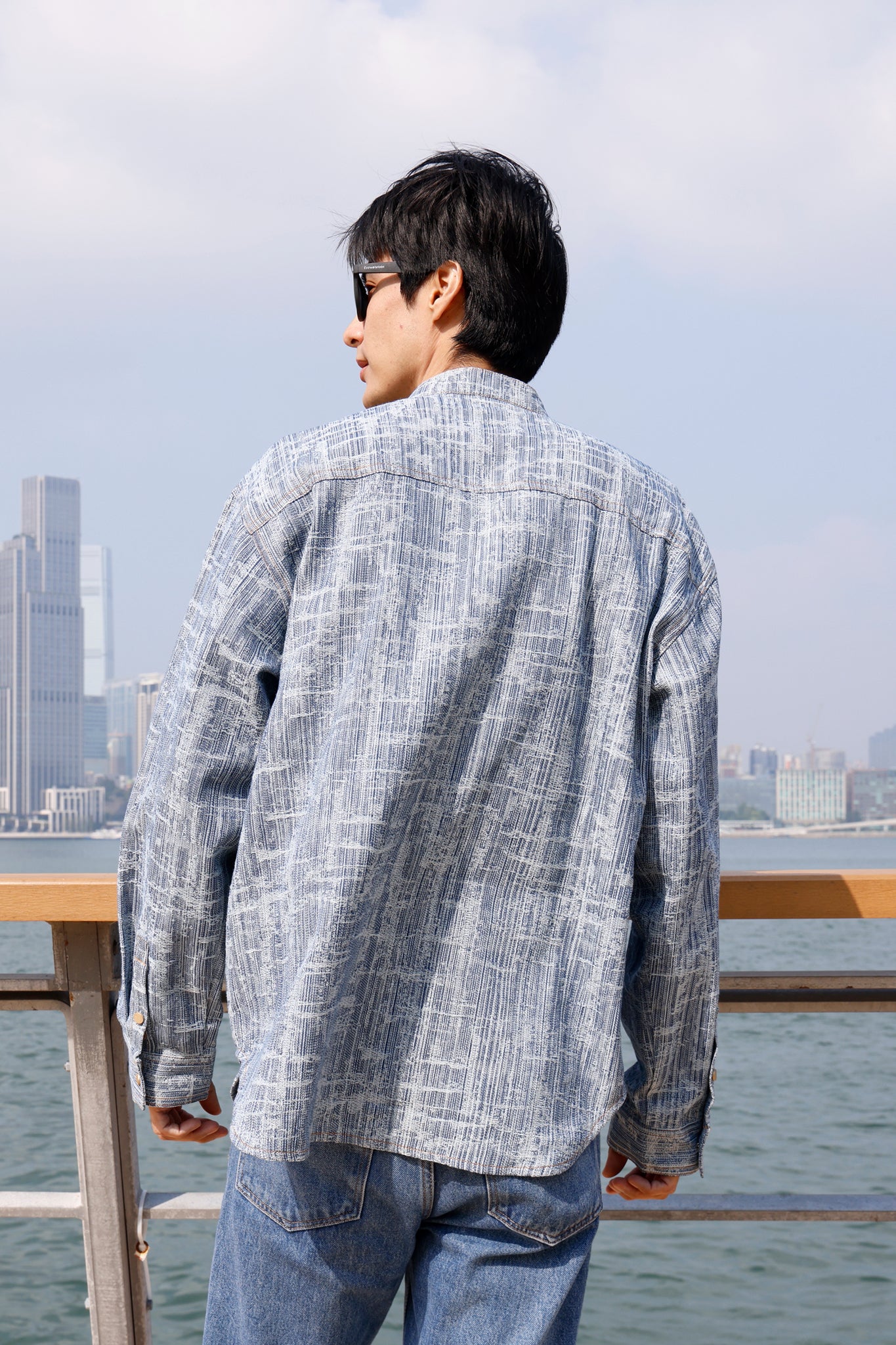 PAXTON Unisex Jacquard Denim Shirt