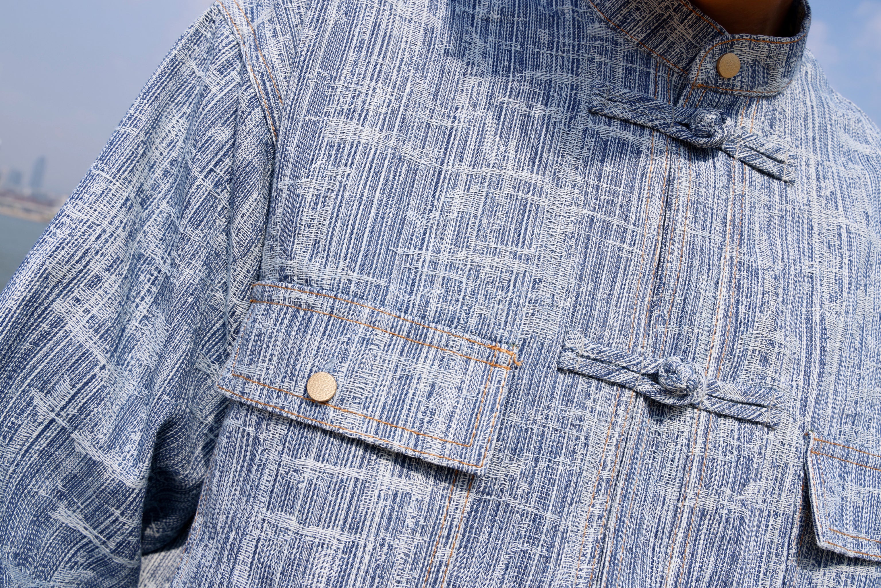 PAXTON Unisex Jacquard Denim Shirt