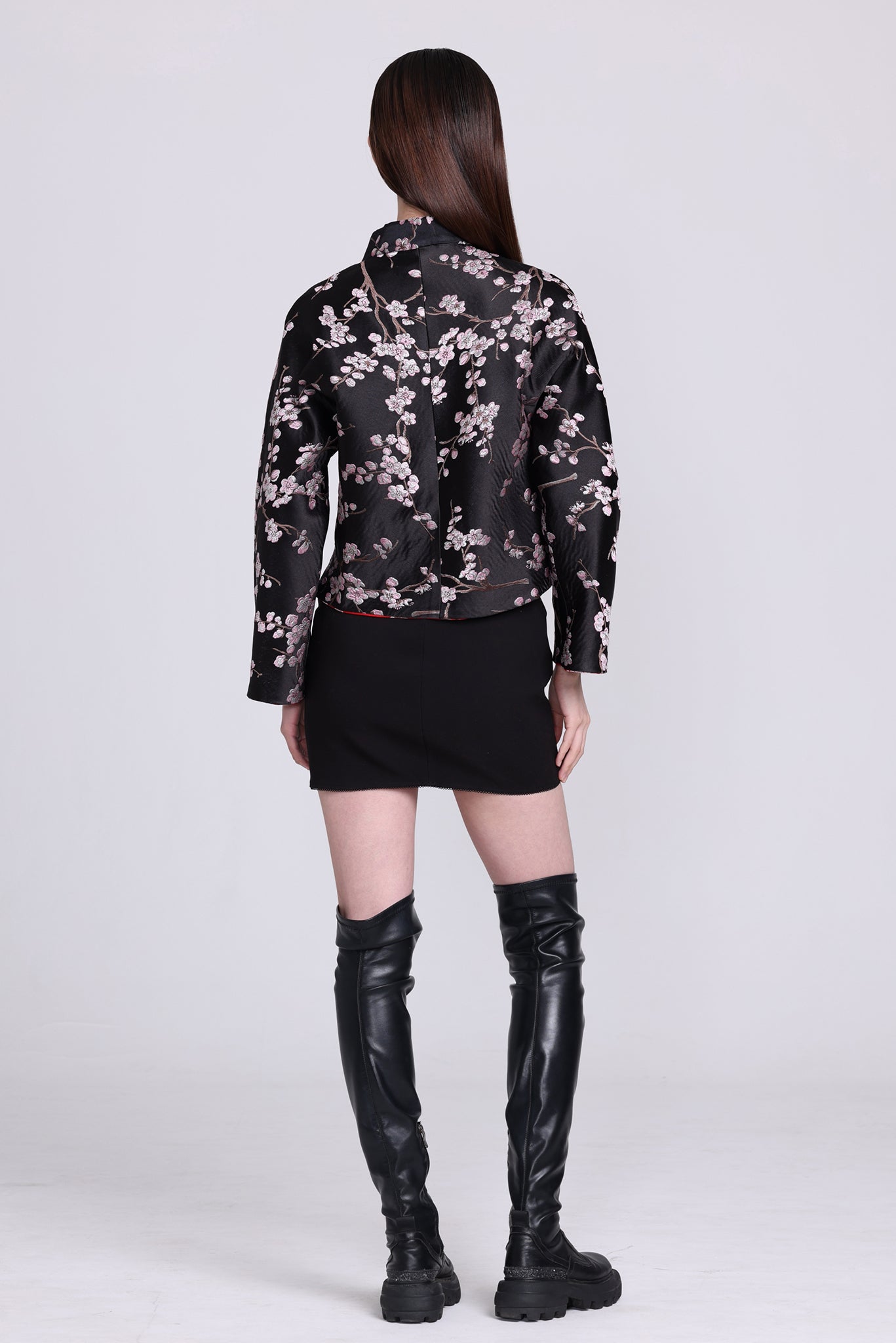 PANSY Plum Brocade Reversible Oriental Jkt