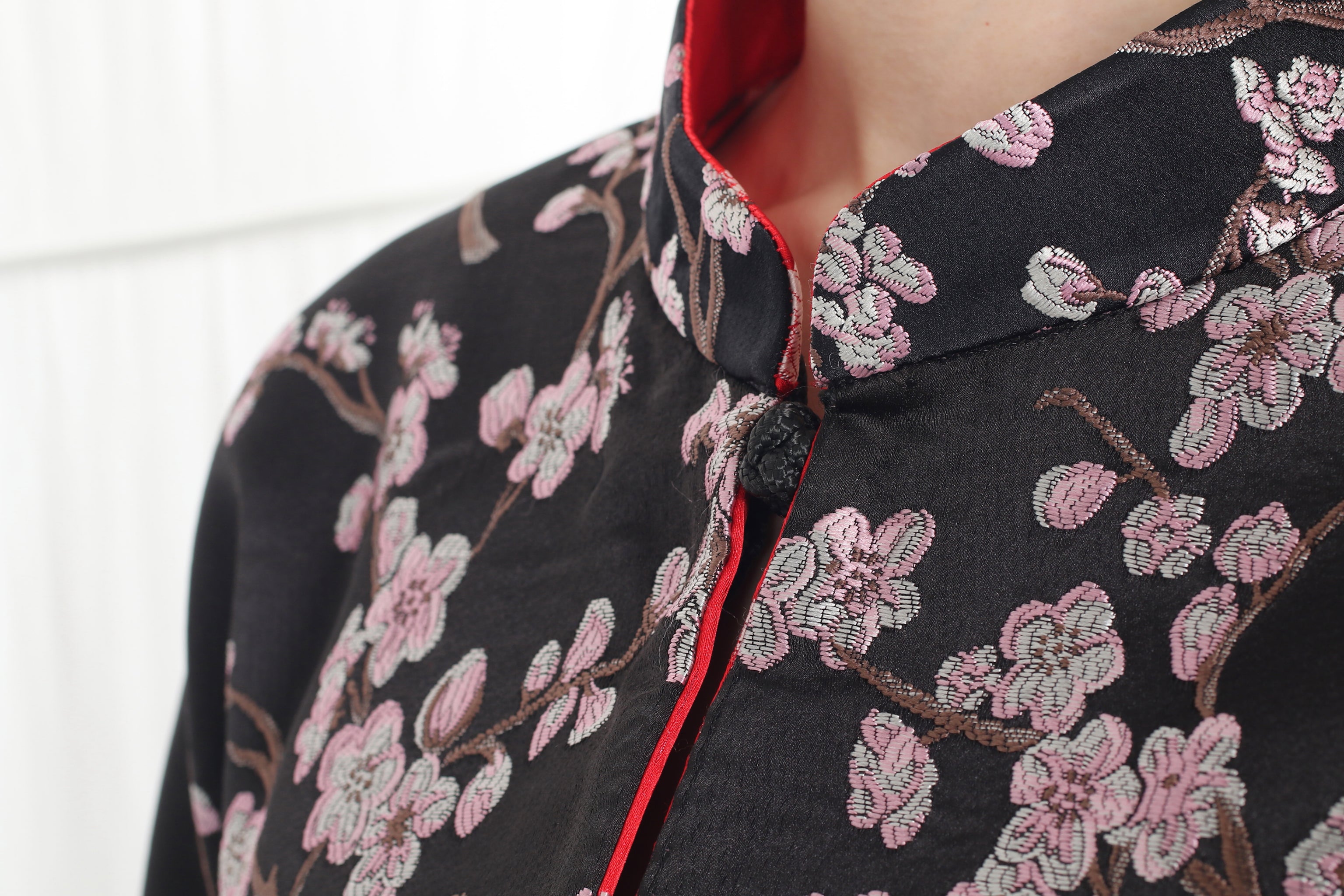 PANSY Plum Brocade Reversible Oriental Jkt