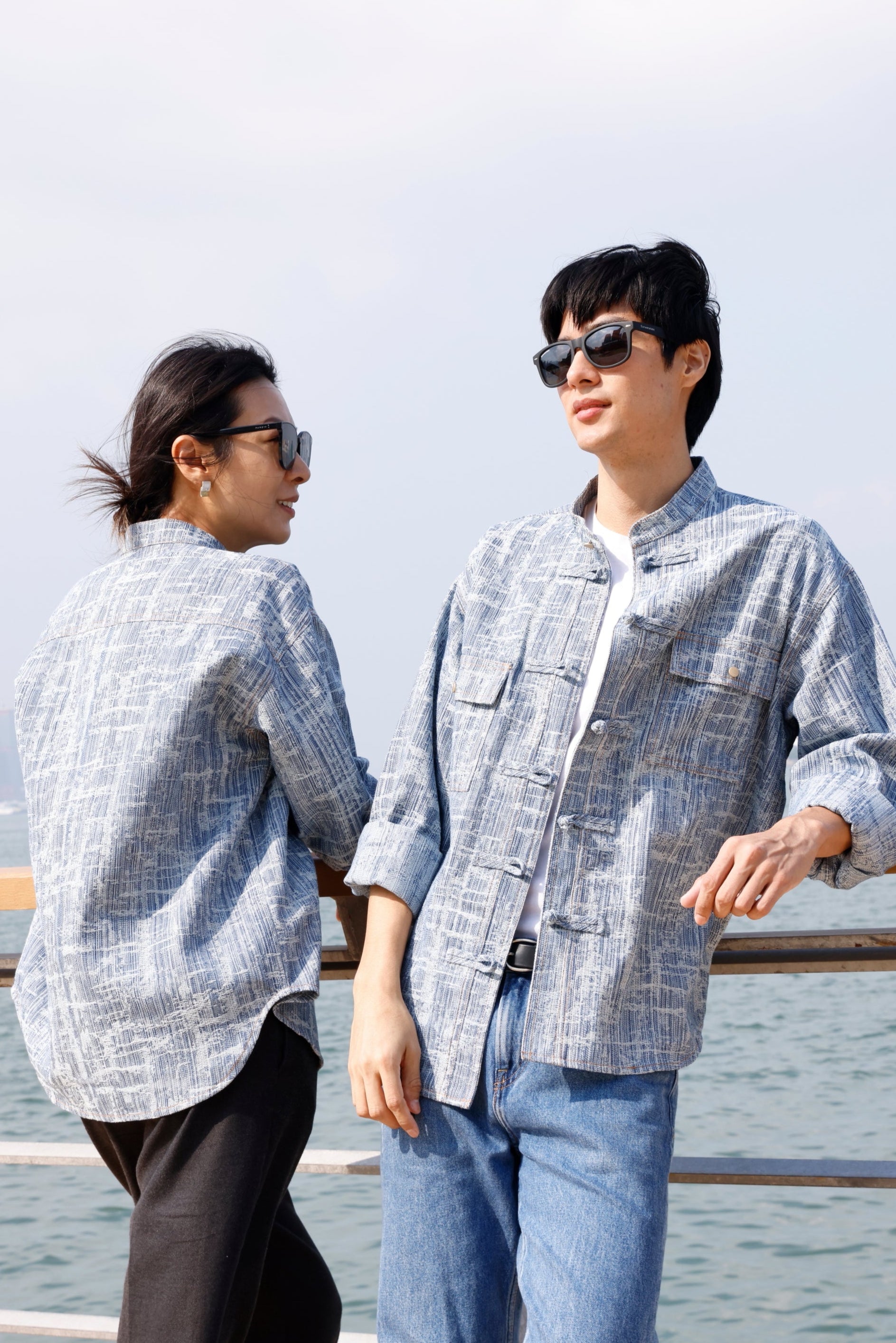 PAXTON Unisex Jacquard Denim Shirt
