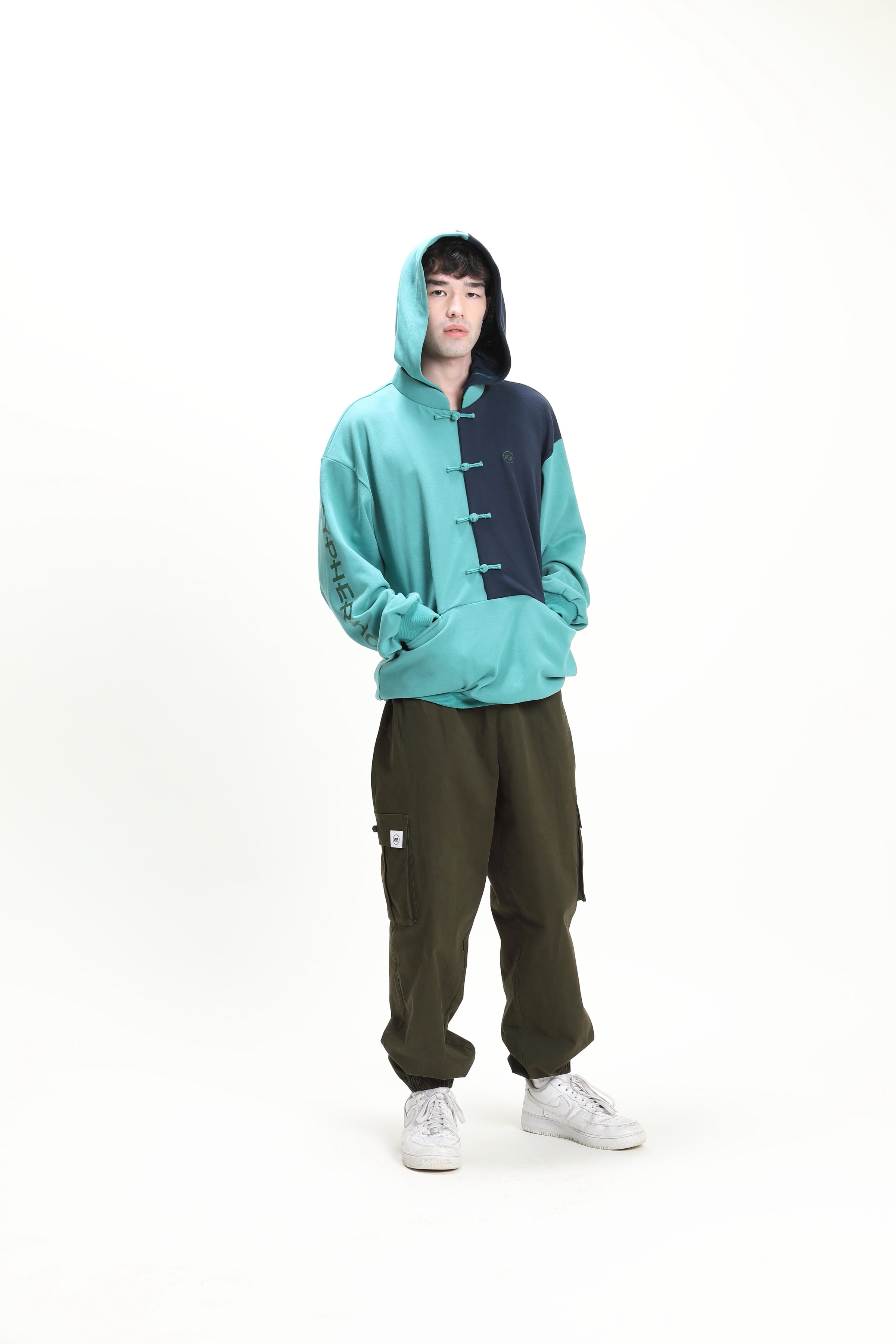 AVIS Unisex Hoodie (Green/ Navy)