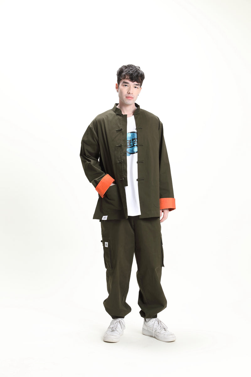 ASHTON Unisex Kungfu Jacket (Military)