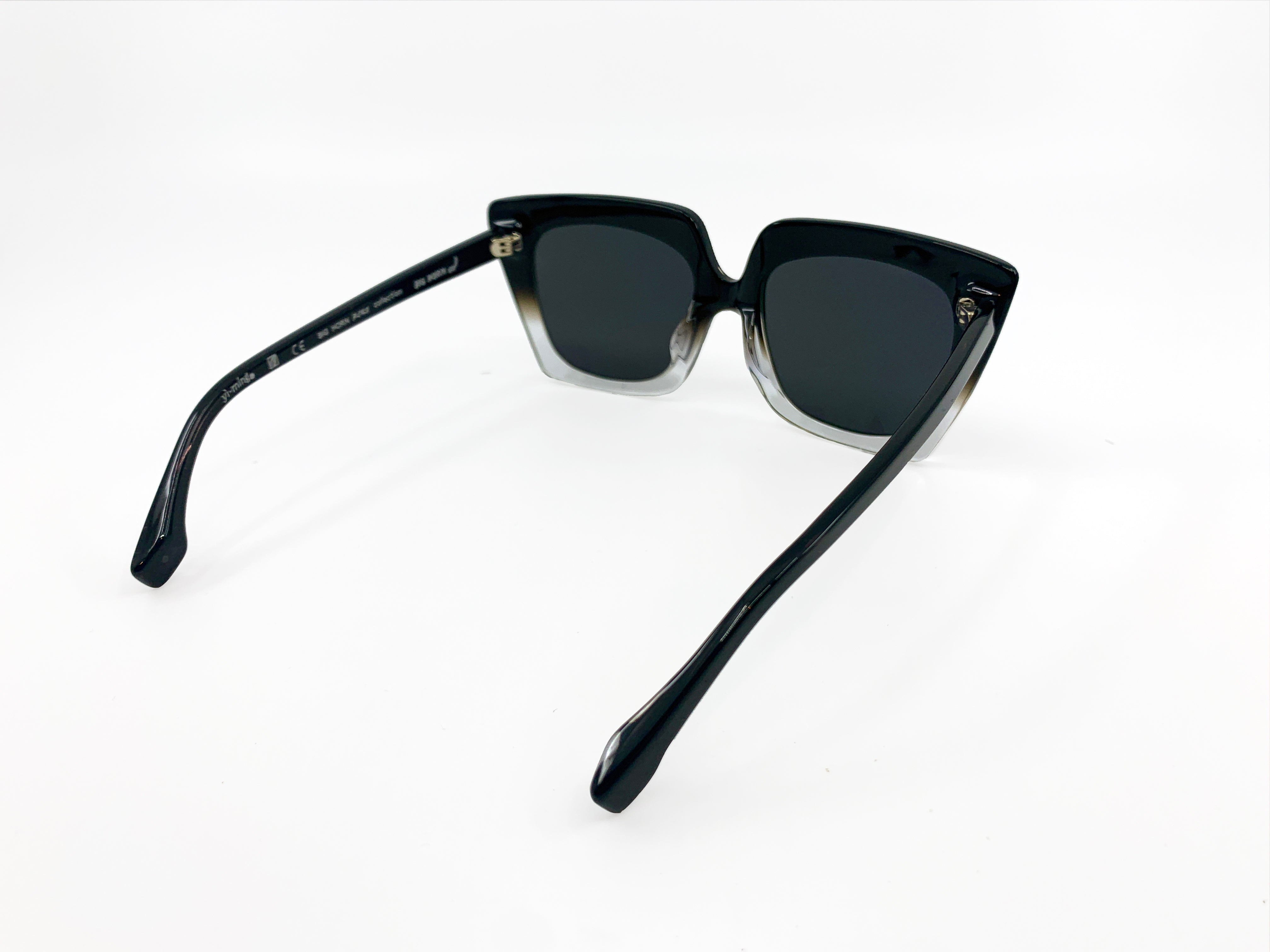 Yi-ming X Big Horn Butterfly Black + Crystal Sunglasses