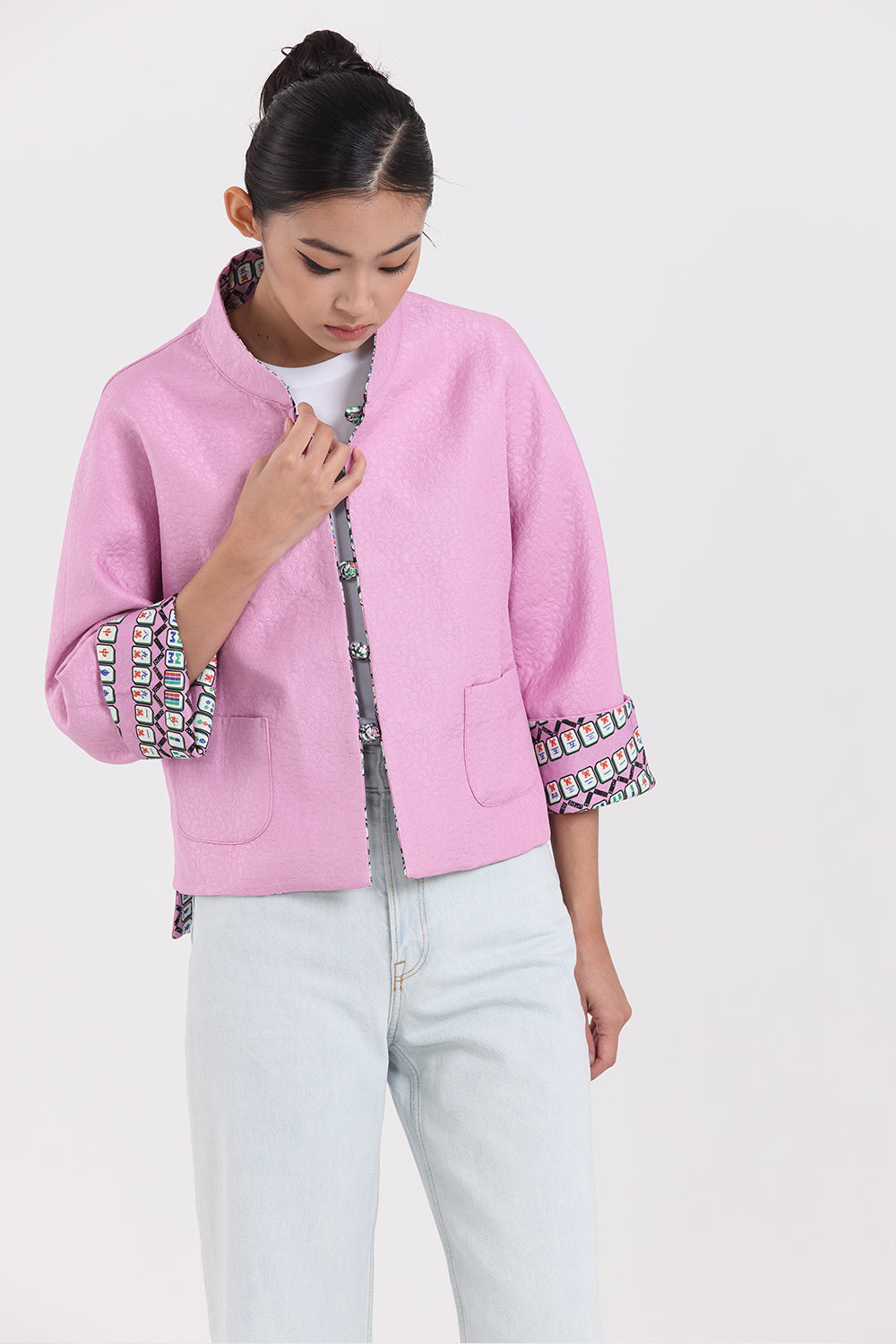 MAHJONG Reversible Oriental Jacket (Purple / Green)