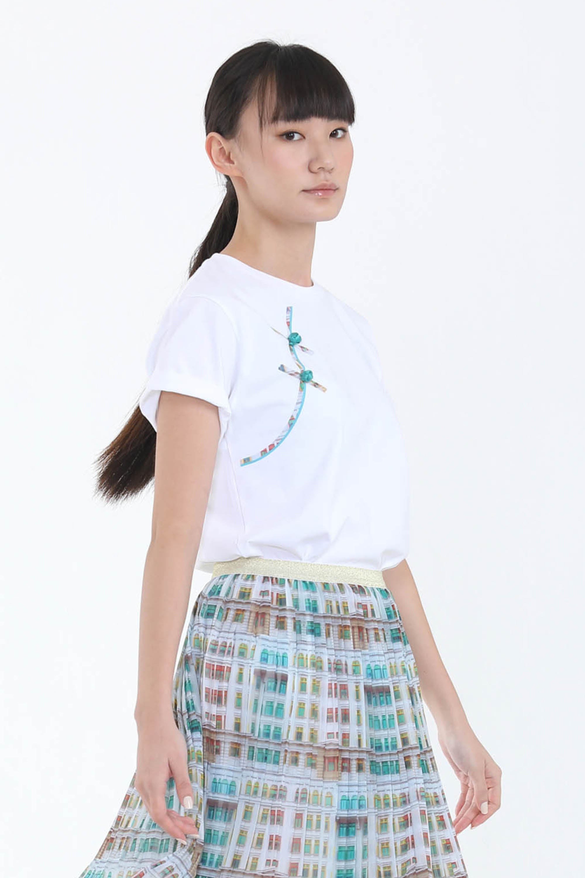 Ivana Old Hill St. Police Station Button Print Tee