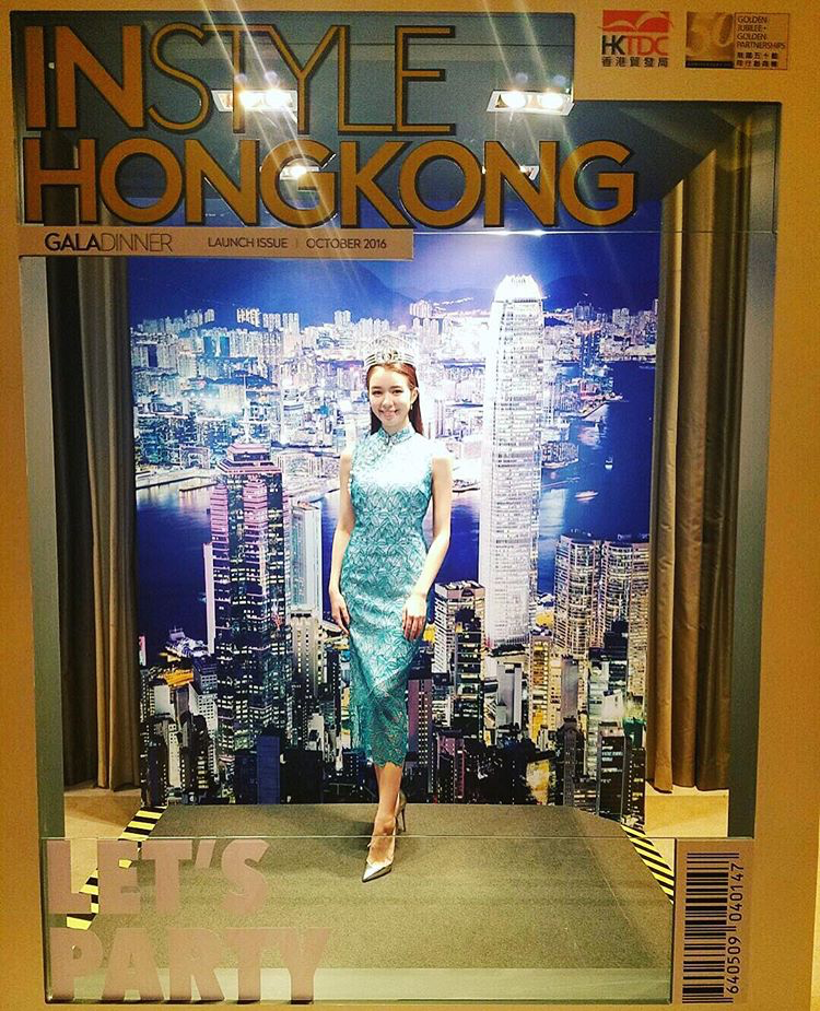 Beautiful and Intelligent Miss HK Louisa Mak 麥明詩 was in Yi-ming attending HKTDC In Style Hong Kong Gala Dinner.