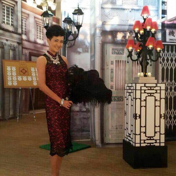 Celebrity Mimi Lo in our Yi-ming dress