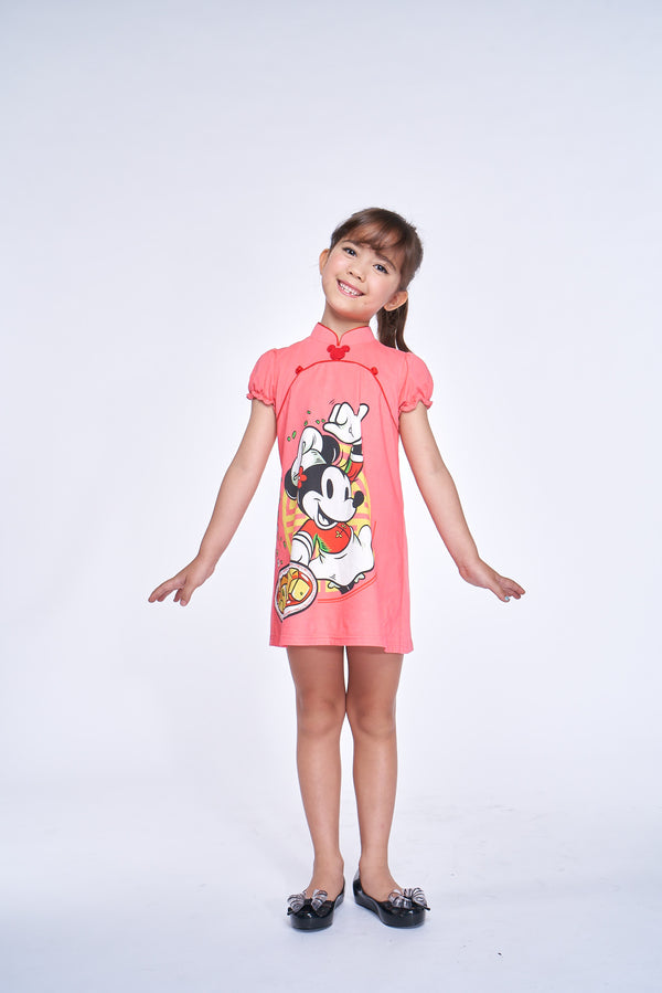 Yi-ming Girls' Chef DM Cotton Cheongsam