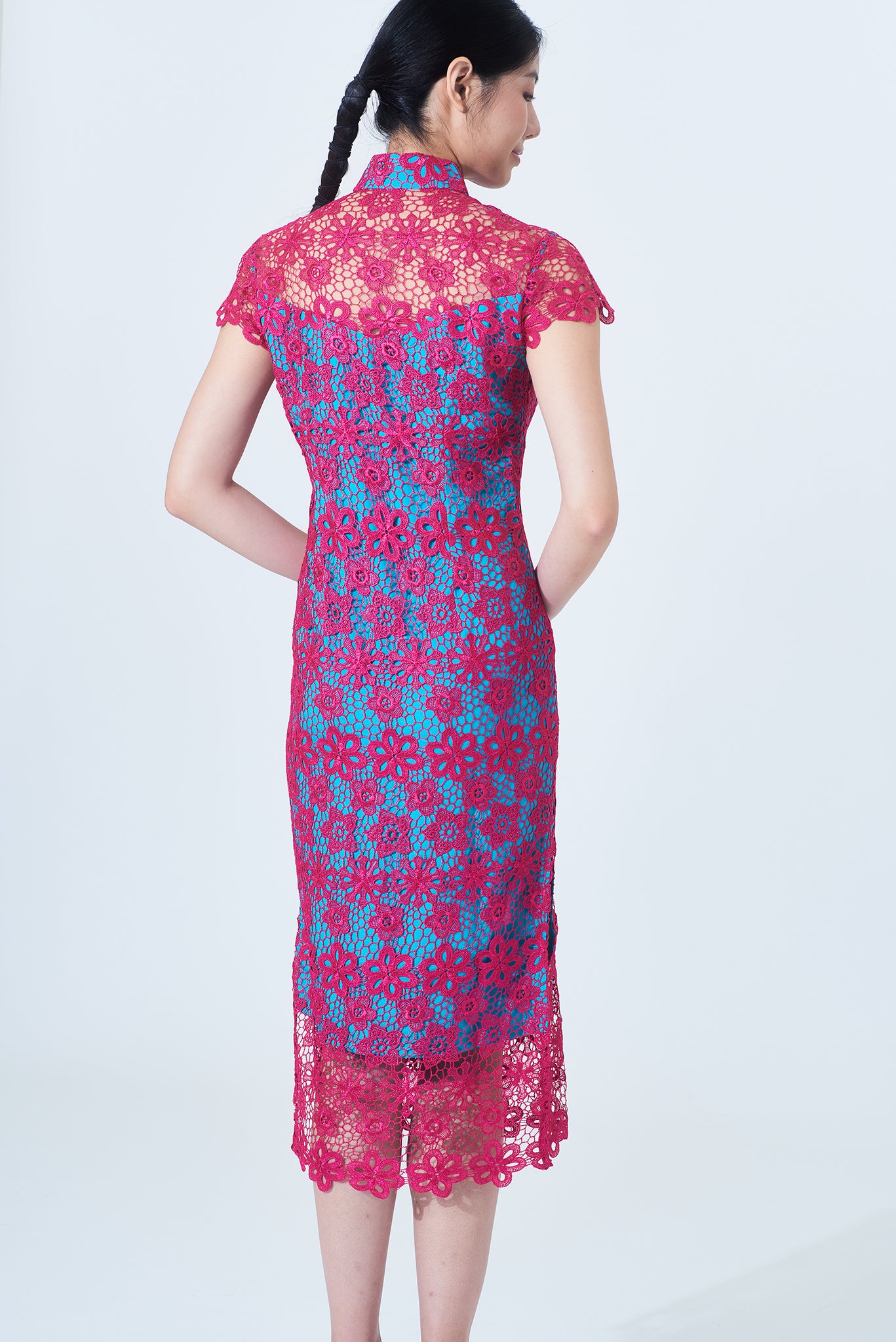 MARTHA Floral Lace Long Cheongsam (FCA/ TQS)
