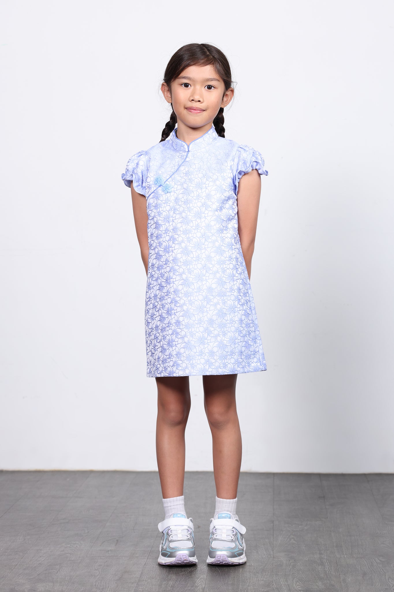 ROSA Girls' Floral Jacquard Cheongsam