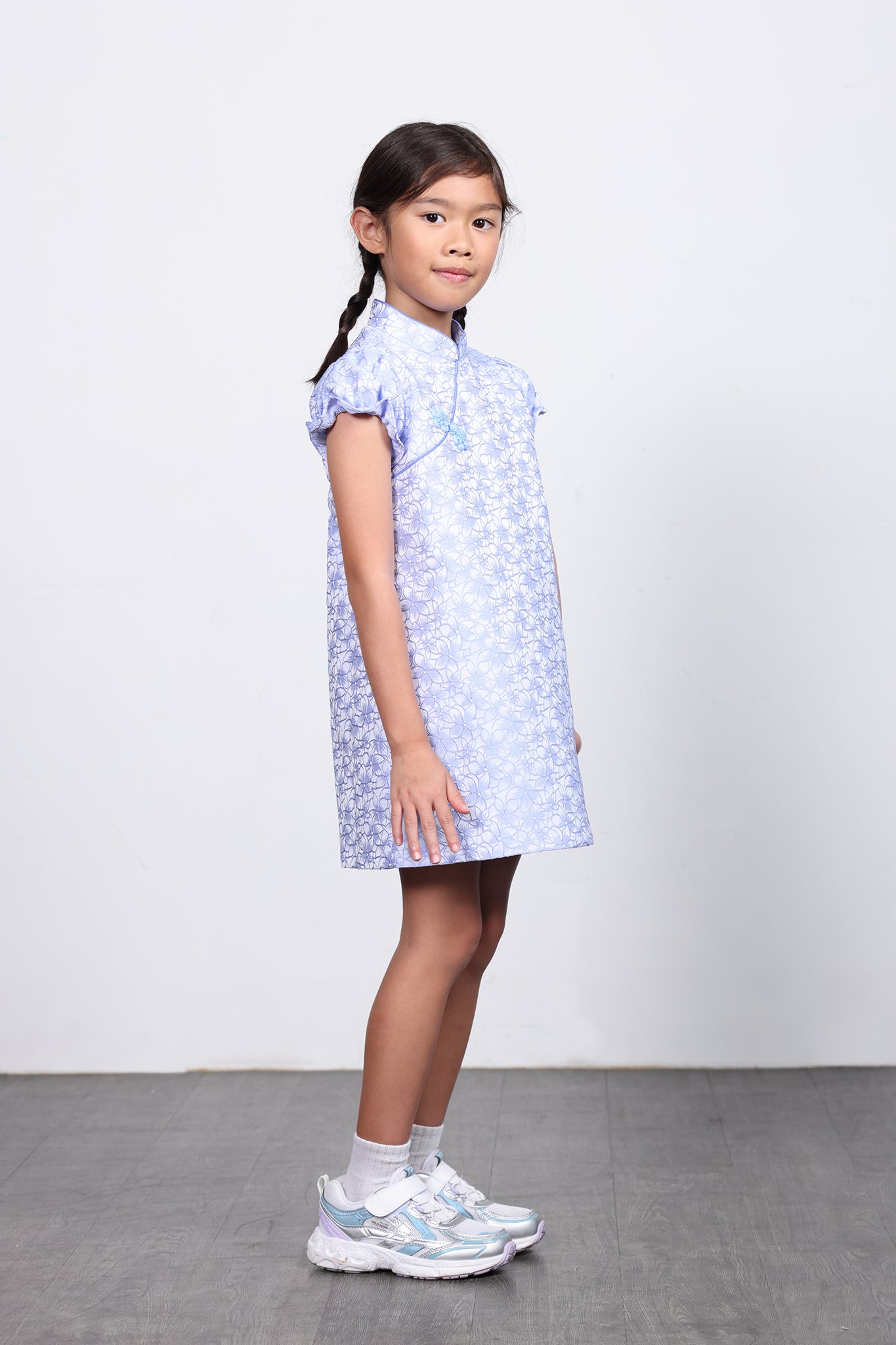 ROSA Girls' Floral Jacquard Cheongsam
