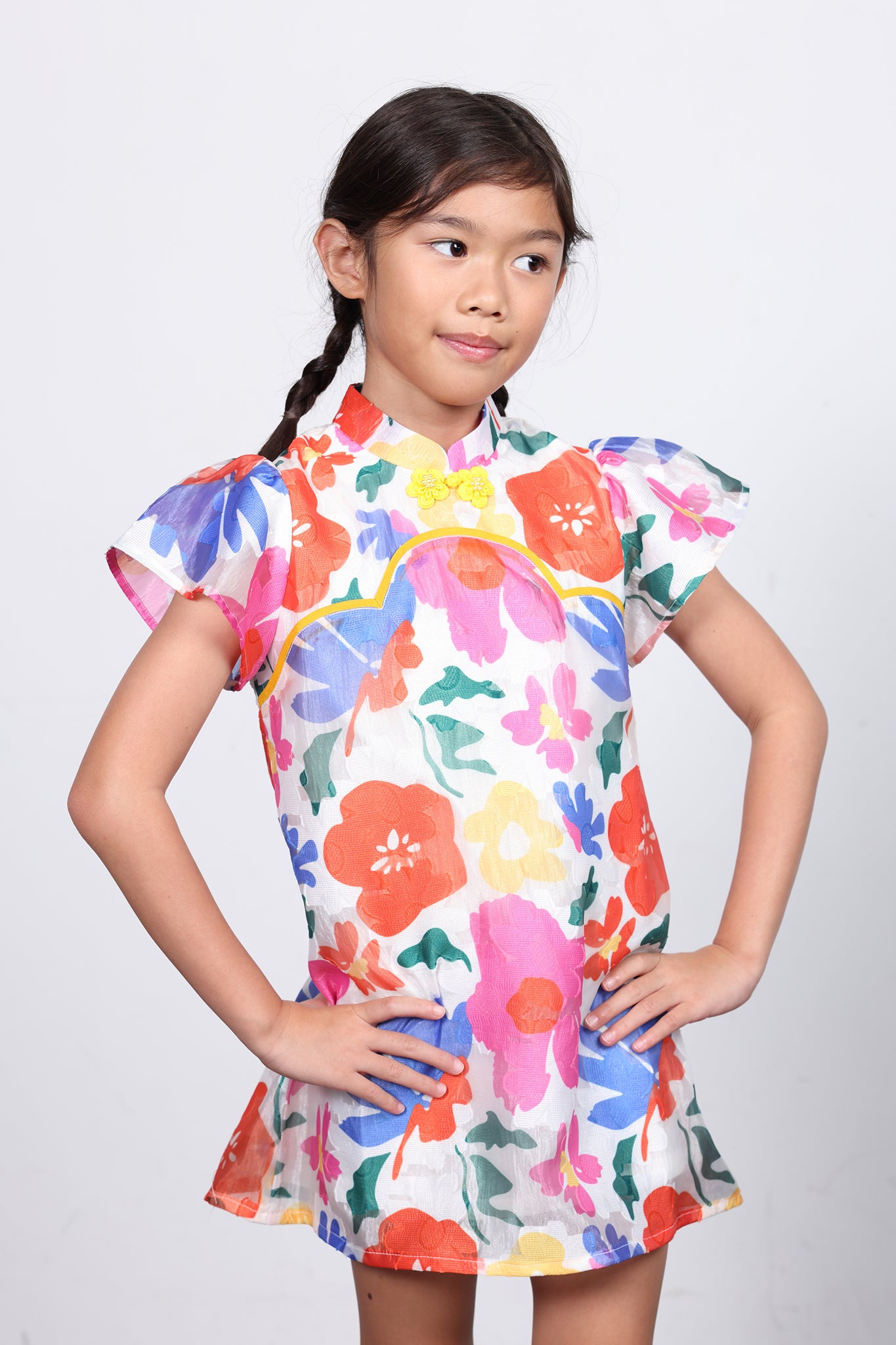 ROSSIE Girls' Organza Cheongsam