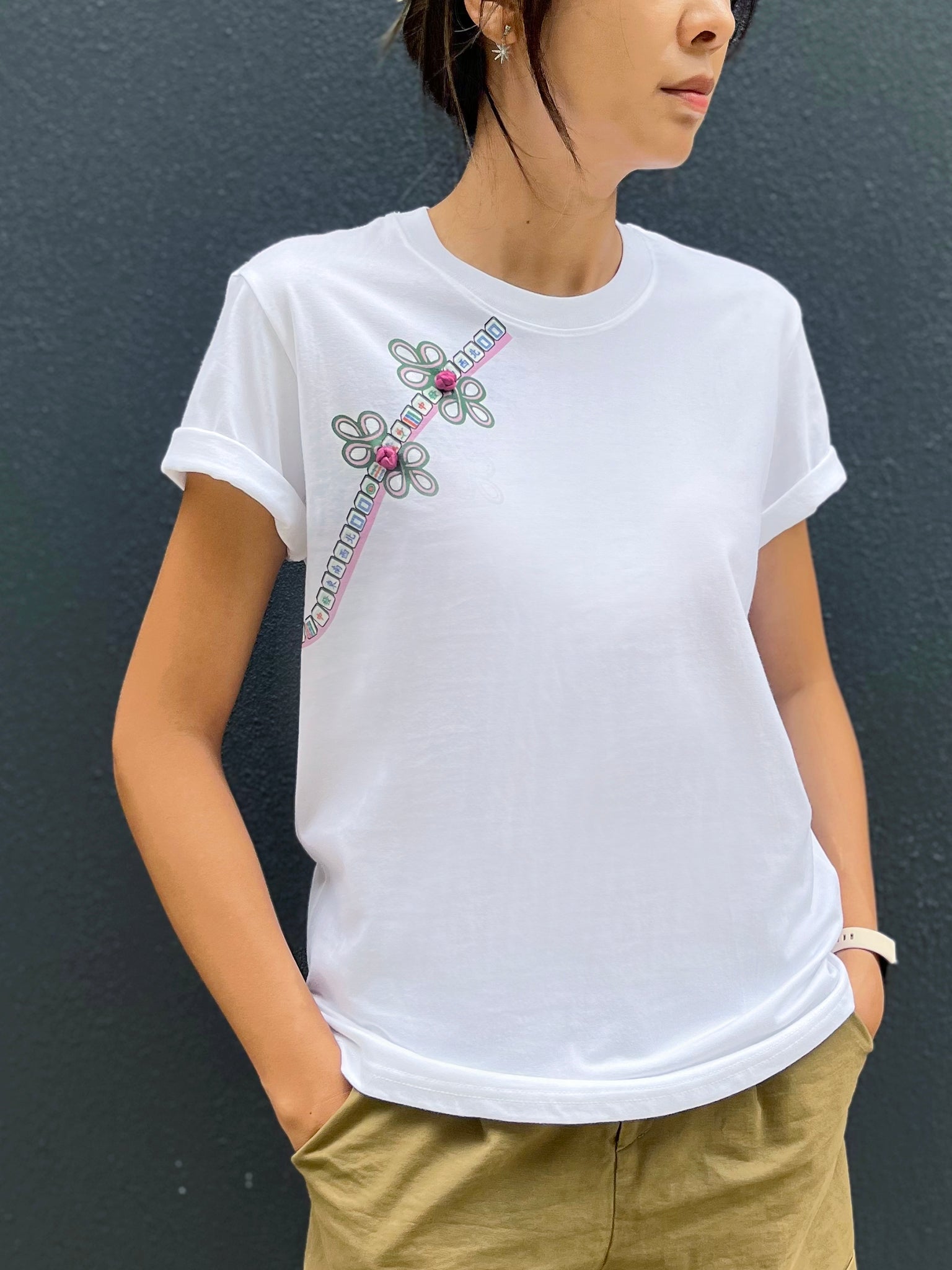 PETRA Mahjong Print Tee (Purple) - New Fit