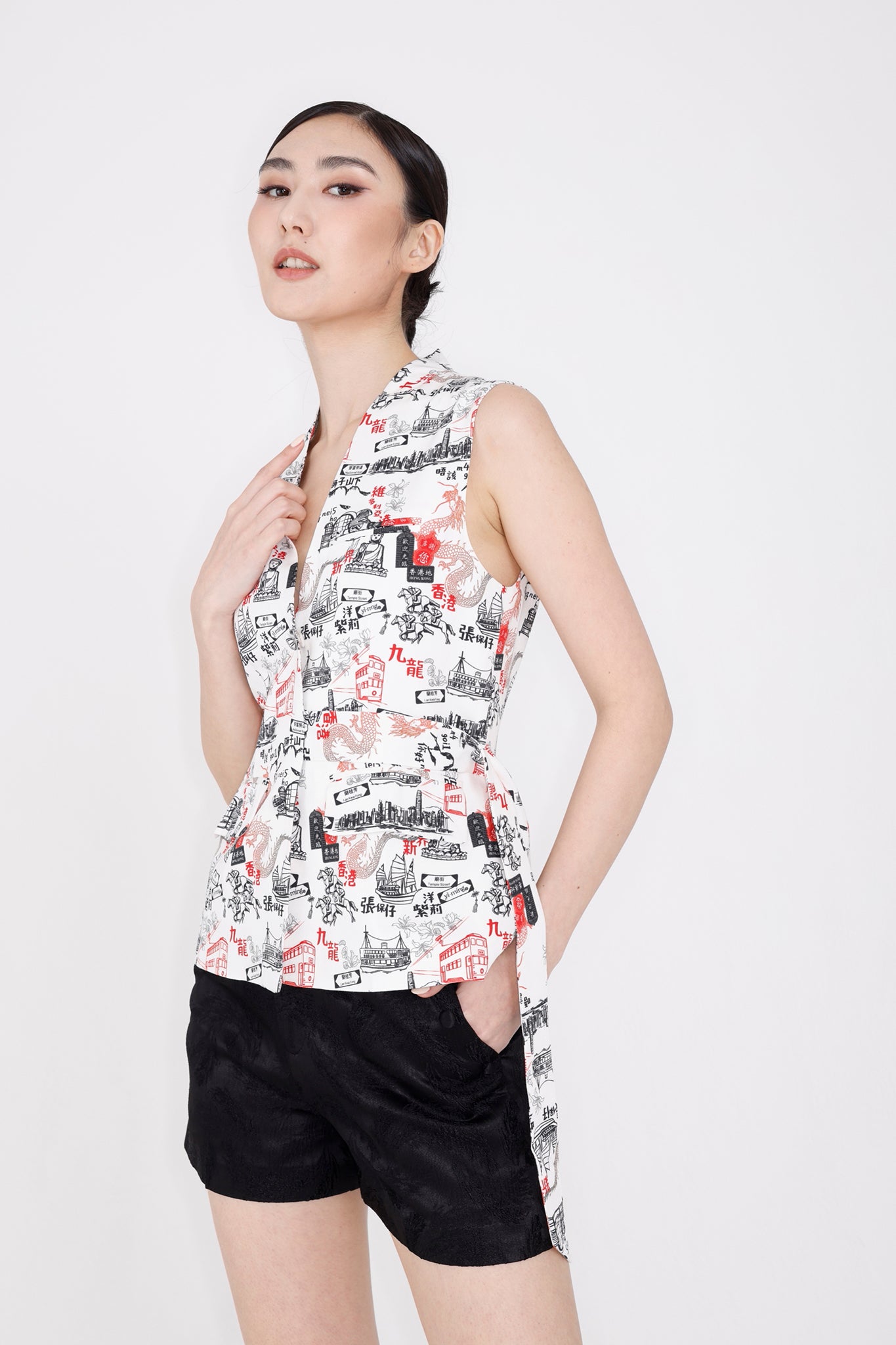 PHYLLIS HK Print Waistcoat