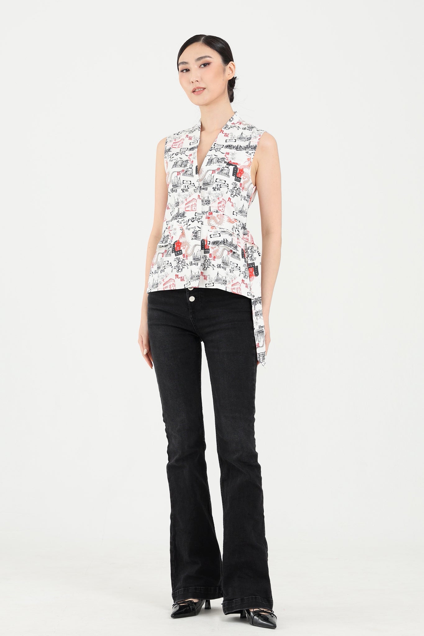 PHYLLIS HK Print Waistcoat