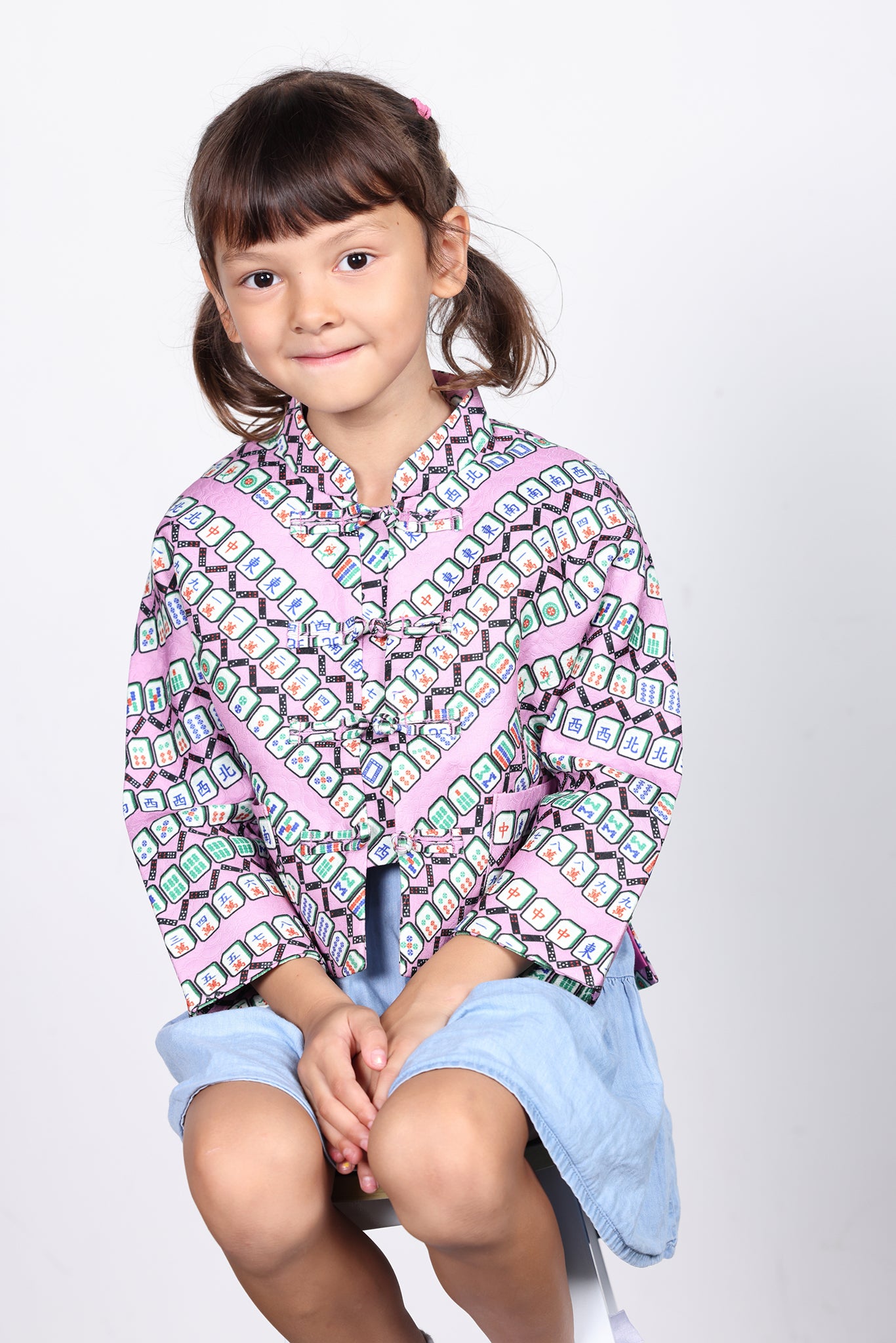 MARJO Kids Mahjong Oriental Jacket (Purple/ Green)