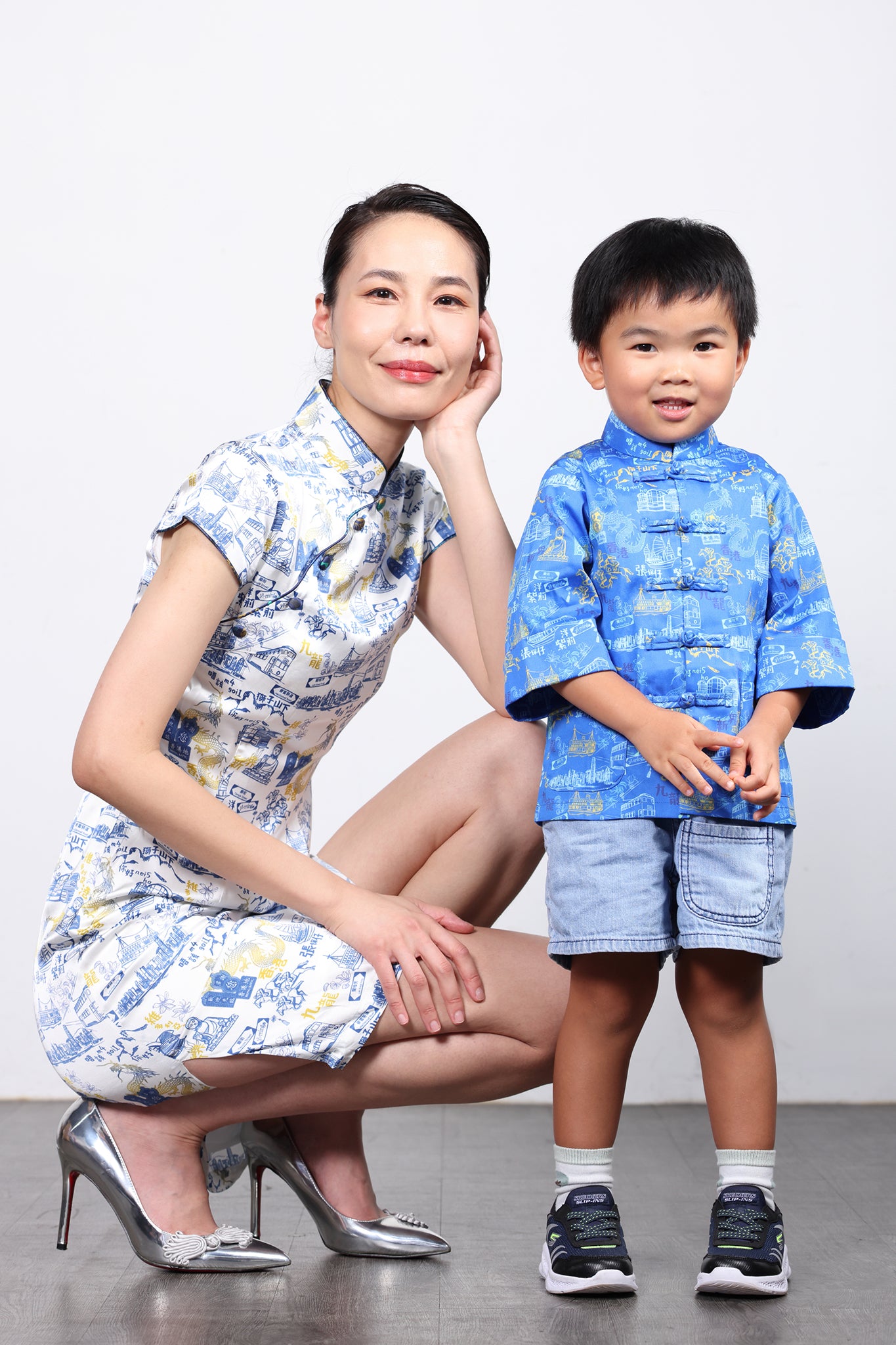RILEY Kids' HK Print Kungfu Jacket (Blue)