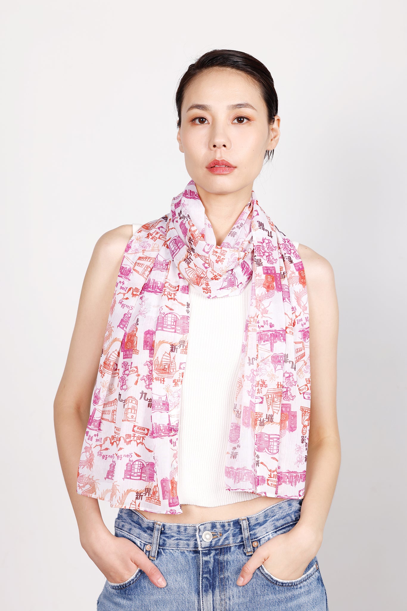REESE Print Long Scarves