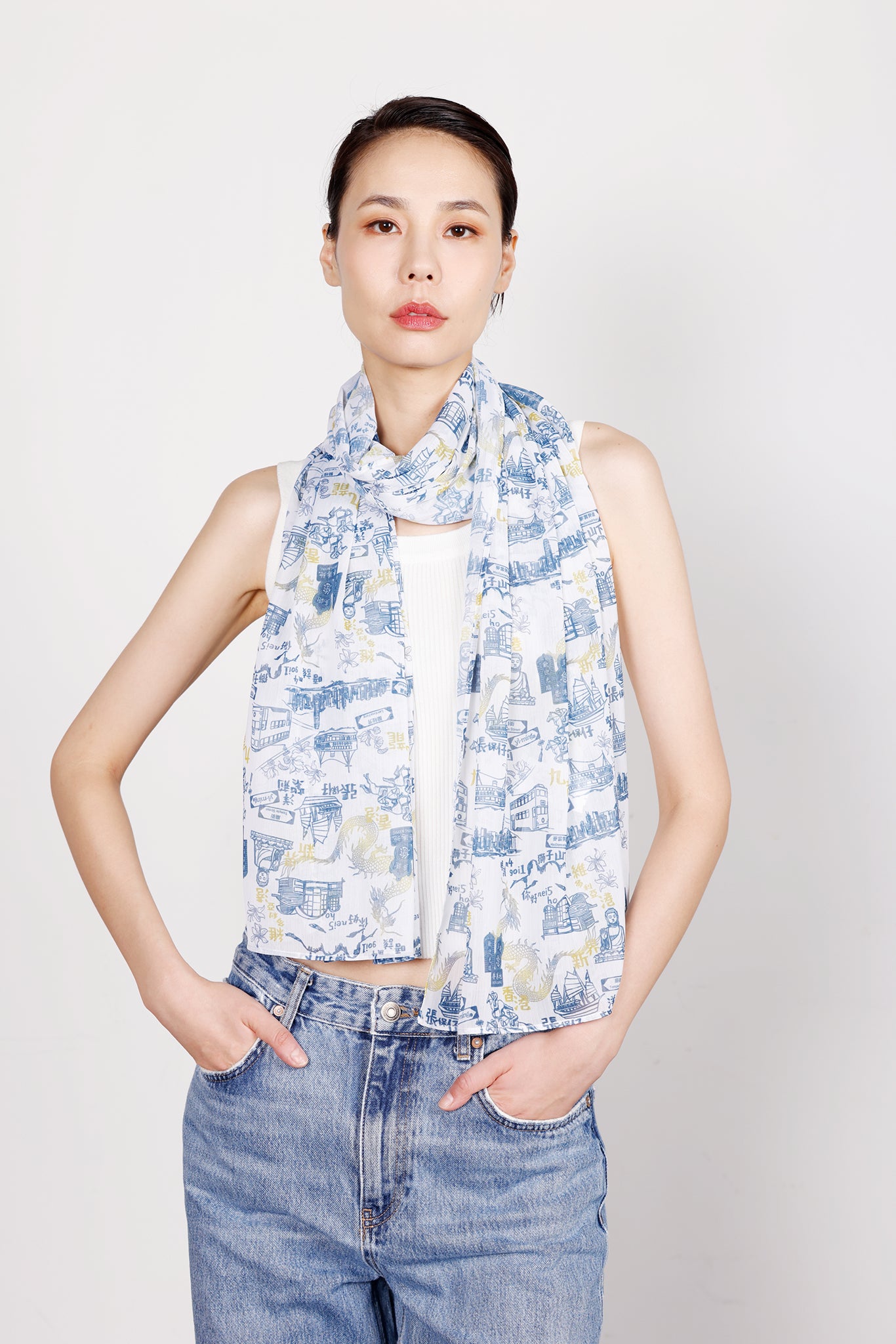 REESE Print Long Scarves