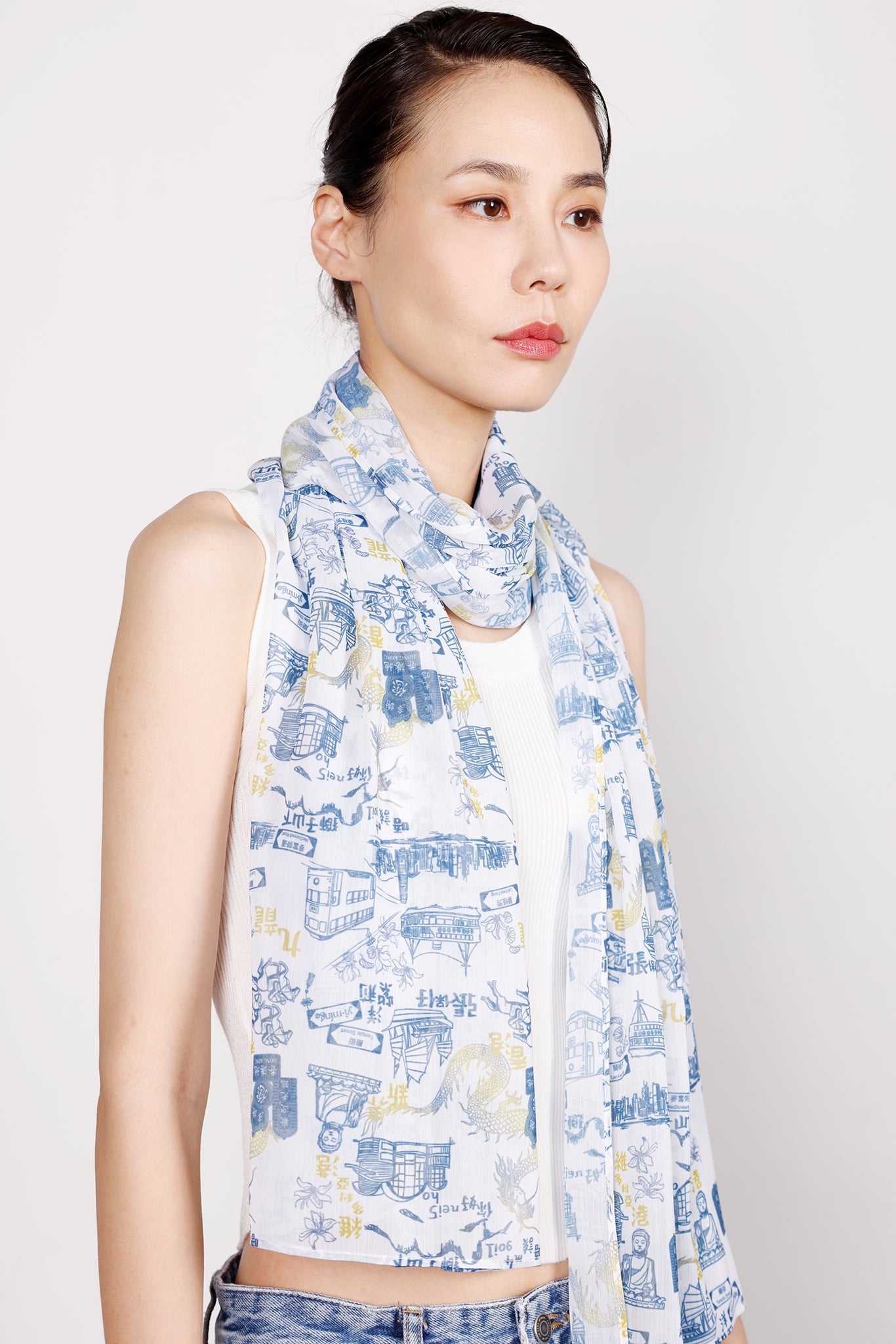 REESE Print Long Scarves
