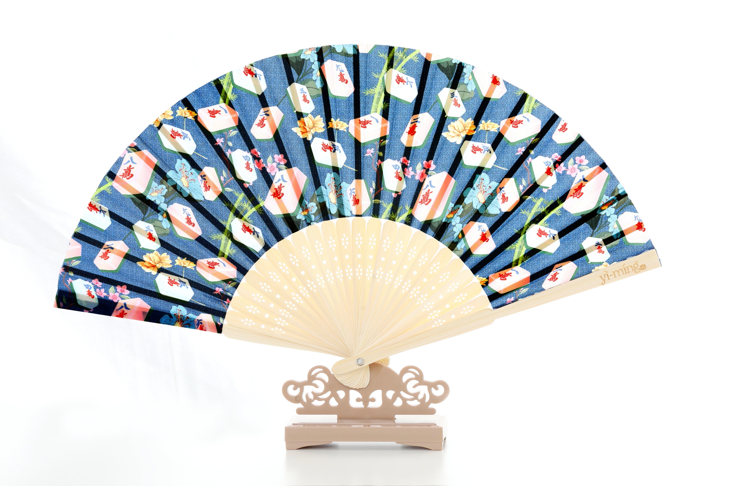 POLA 麻將印花中式摺扇