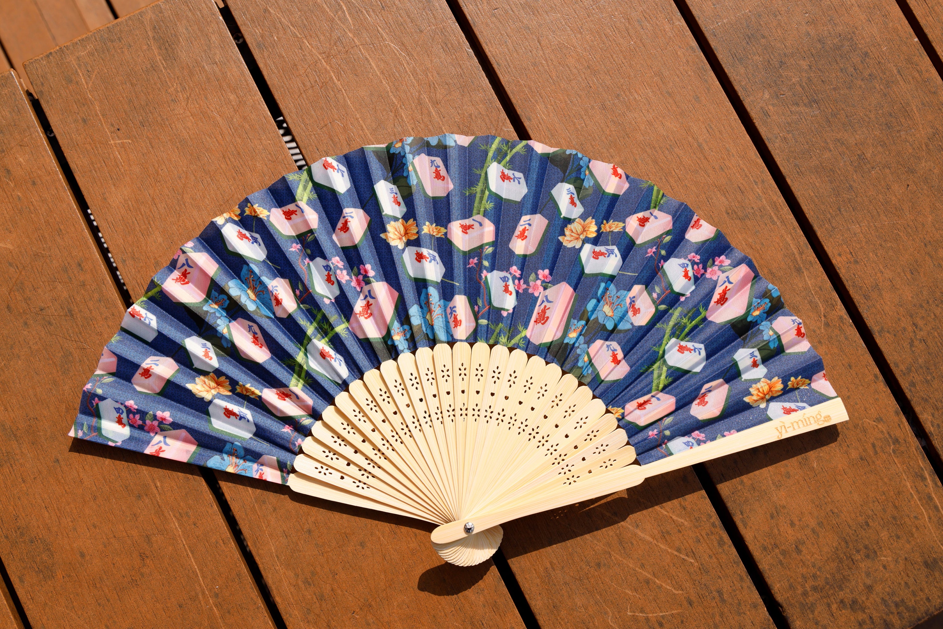 POLA 麻將印花中式摺扇
