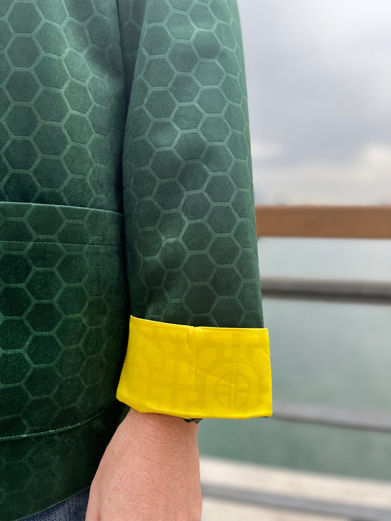 PERRY Unisex Honeycomb Velvet Kungfu Jacket (Military)