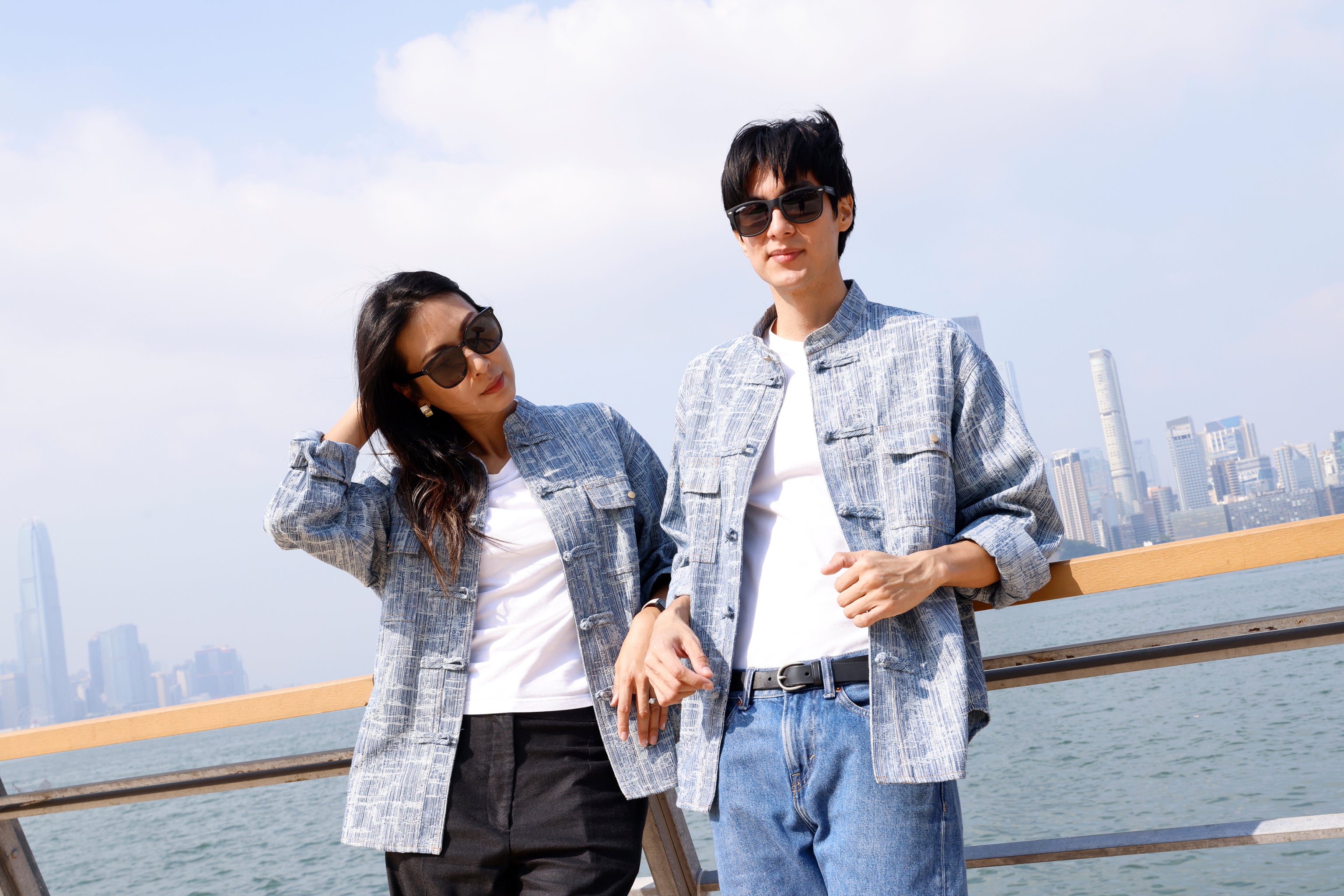 PAXTON Unisex Jacquard Denim Shirt