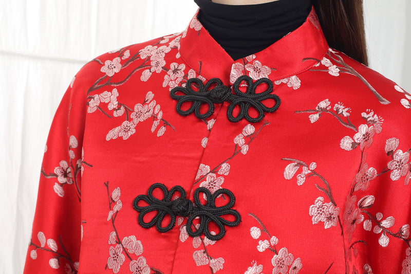 PANSY Plum Brocade Reversible Oriental Jkt