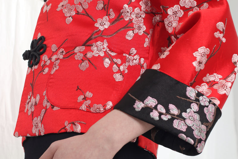 PANSY Plum Brocade Reversible Oriental Jkt