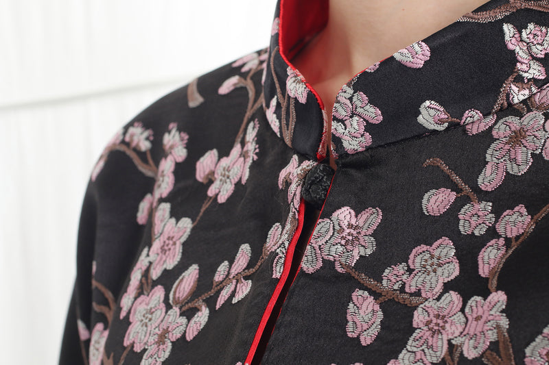 PANSY Plum Brocade Reversible Oriental Jkt