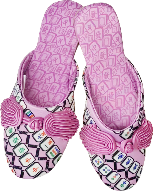 PRAIRIE Mahjong Print House Slippers (Purple)