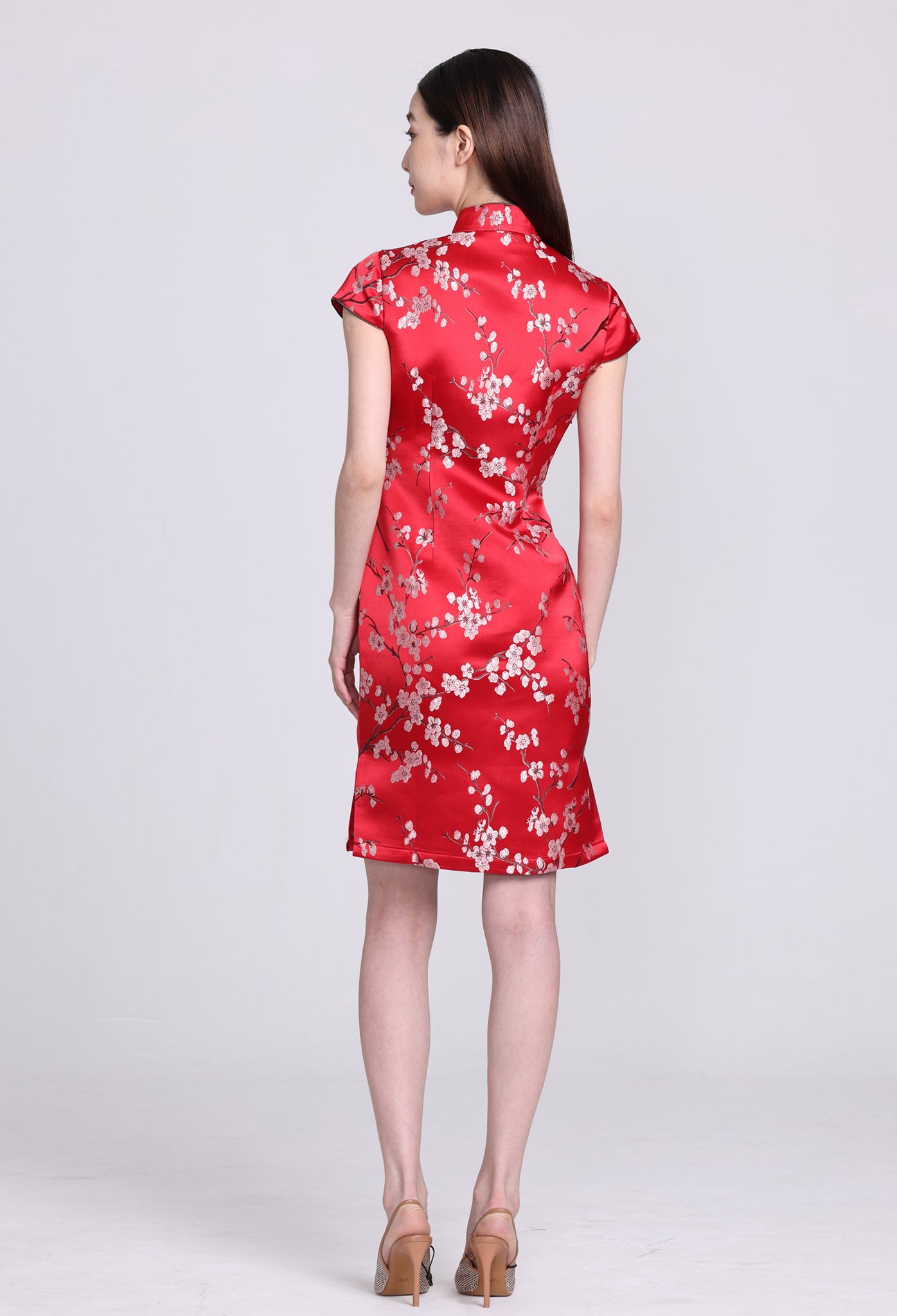 Yi-ming POLLY 梅花織錦長衫 (紅色)