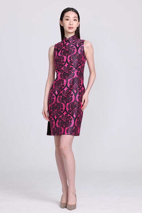 PAMELA Paisley Jqd Sleeveless Cheongsam