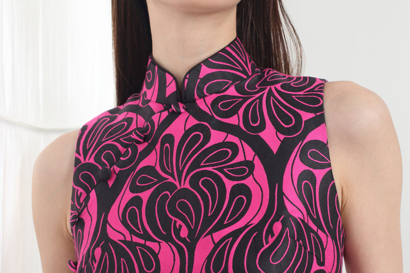 PAMELA Paisley Jqd Sleeveless Cheongsam