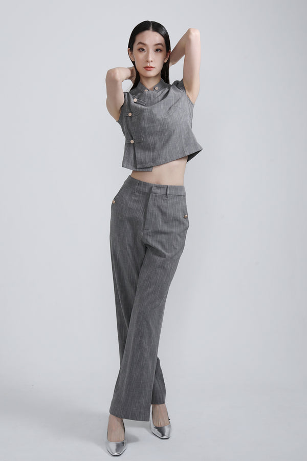 NELLY Straight Pants (Grey)