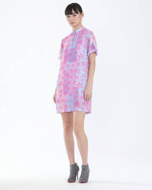 LANA Bauhinia Print Chiffon Dress