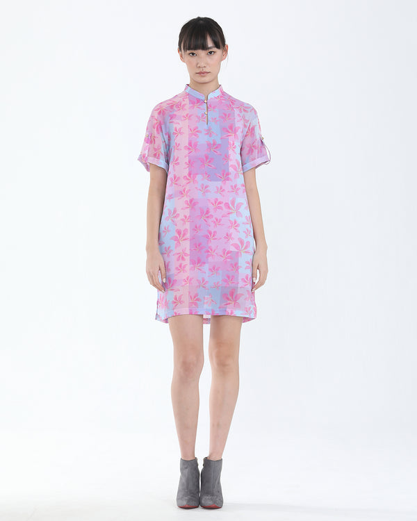 LANA Bauhinia Print Chiffon Dress